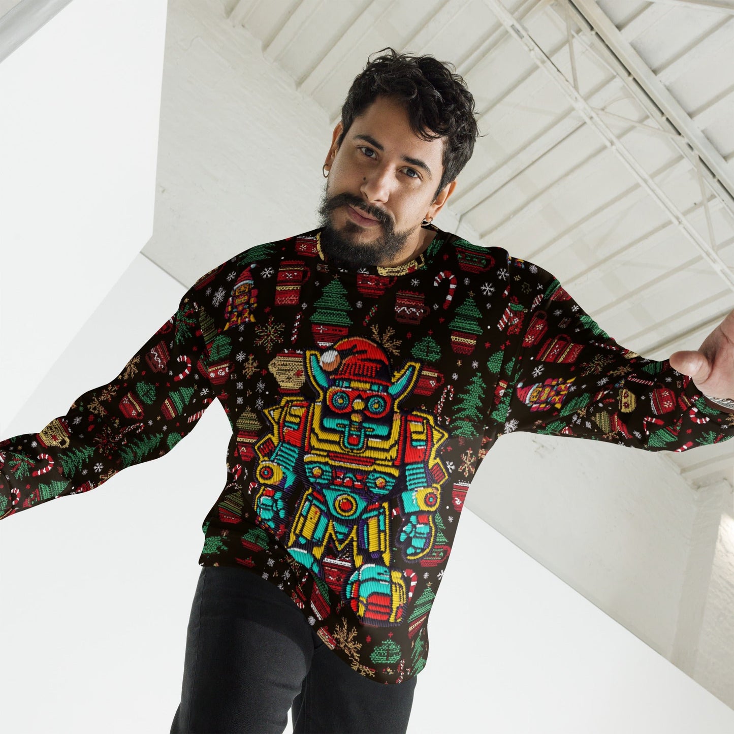 Mech Bushido Guardian Christmas Sweater - BBairt