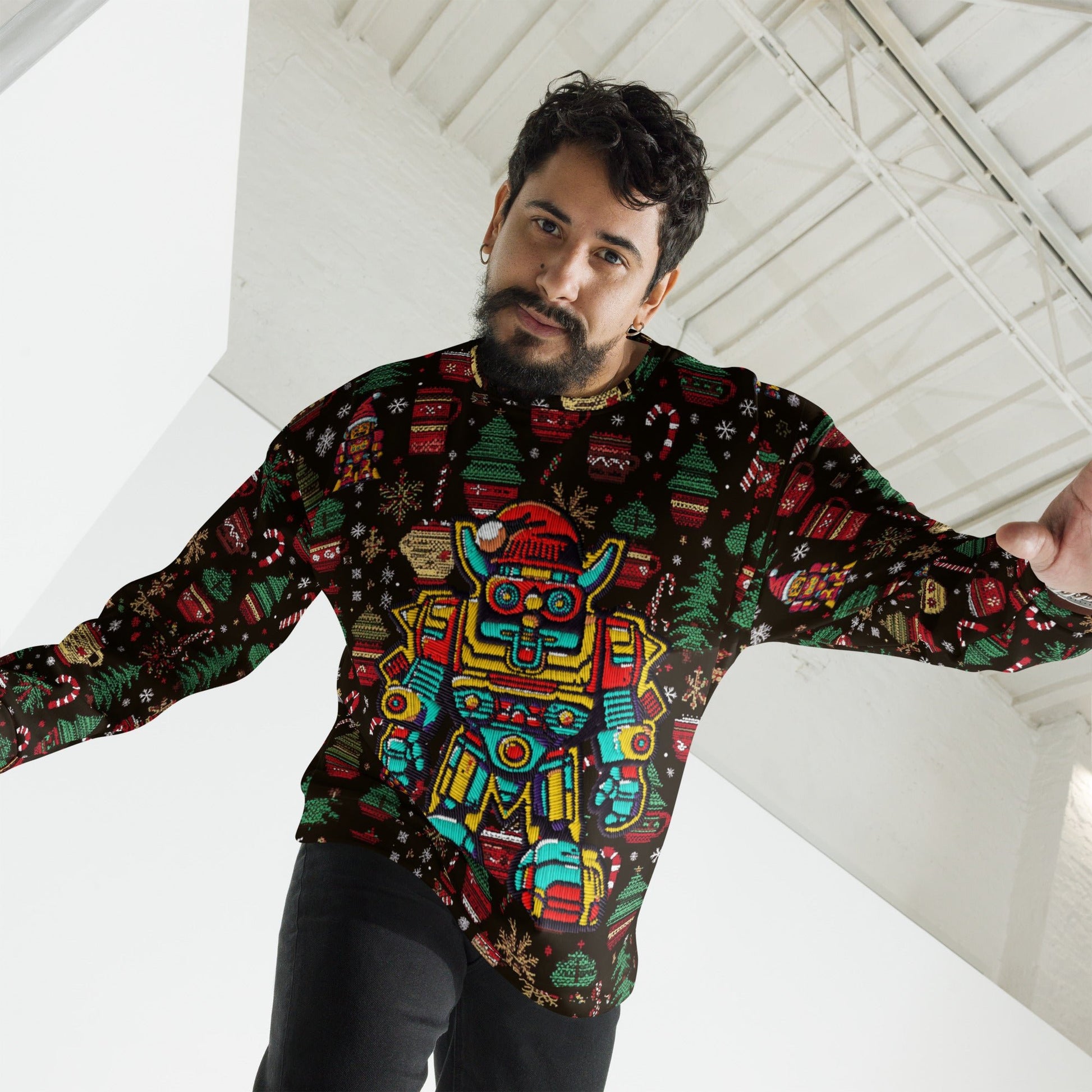 Mech Bushido Guardian Christmas Sweater - BBairt