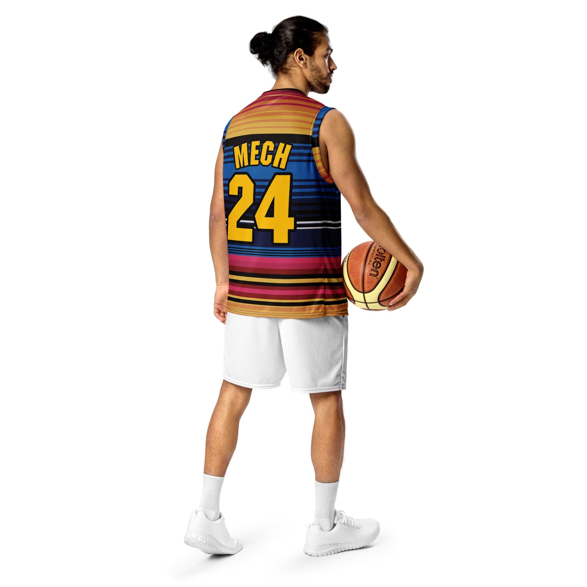 Mech Bushido Guardian - Recycled unisex basketball jersey - Neopolitan - BBairt