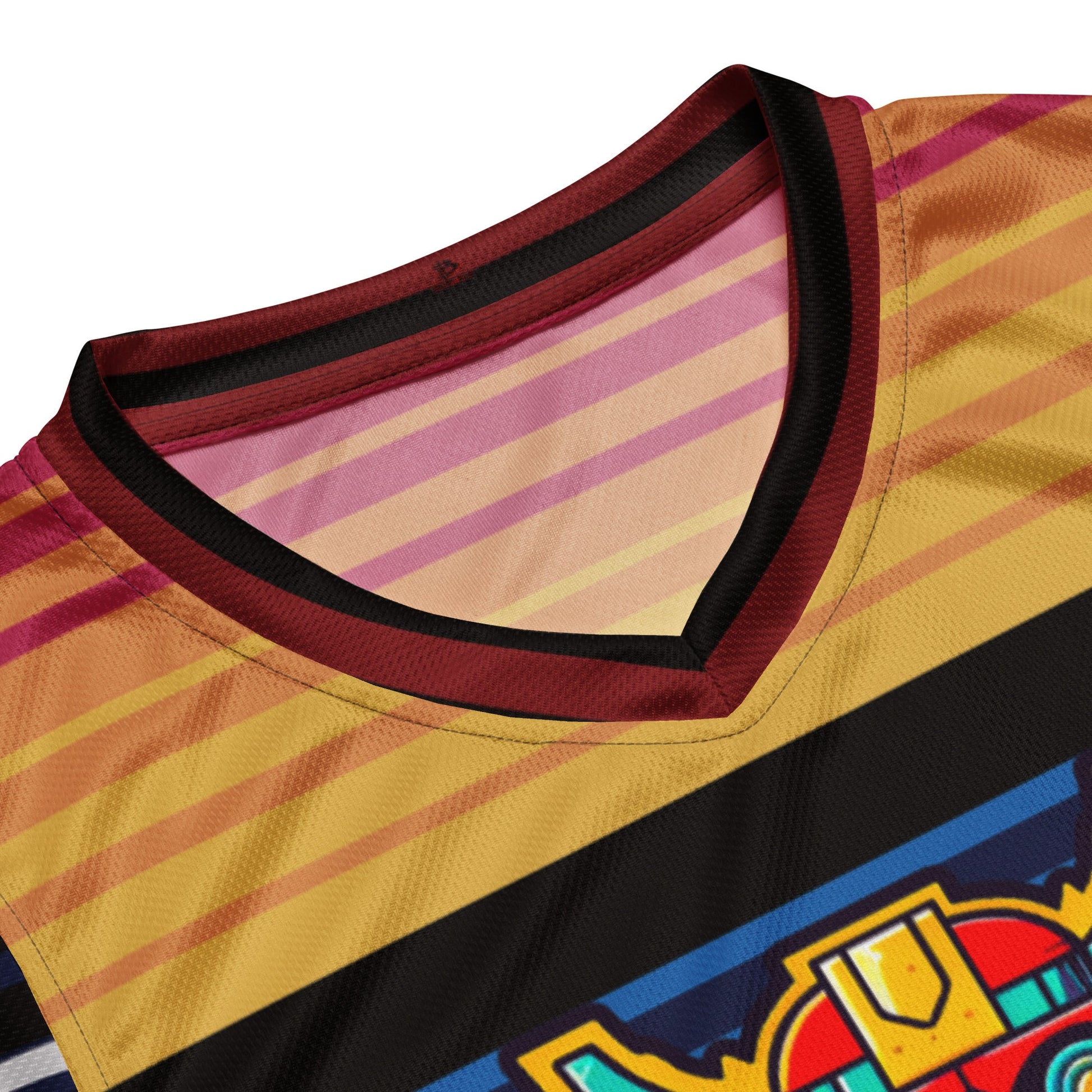 Mech Bushido Guardian - Recycled unisex basketball jersey - Neopolitan - BBairt