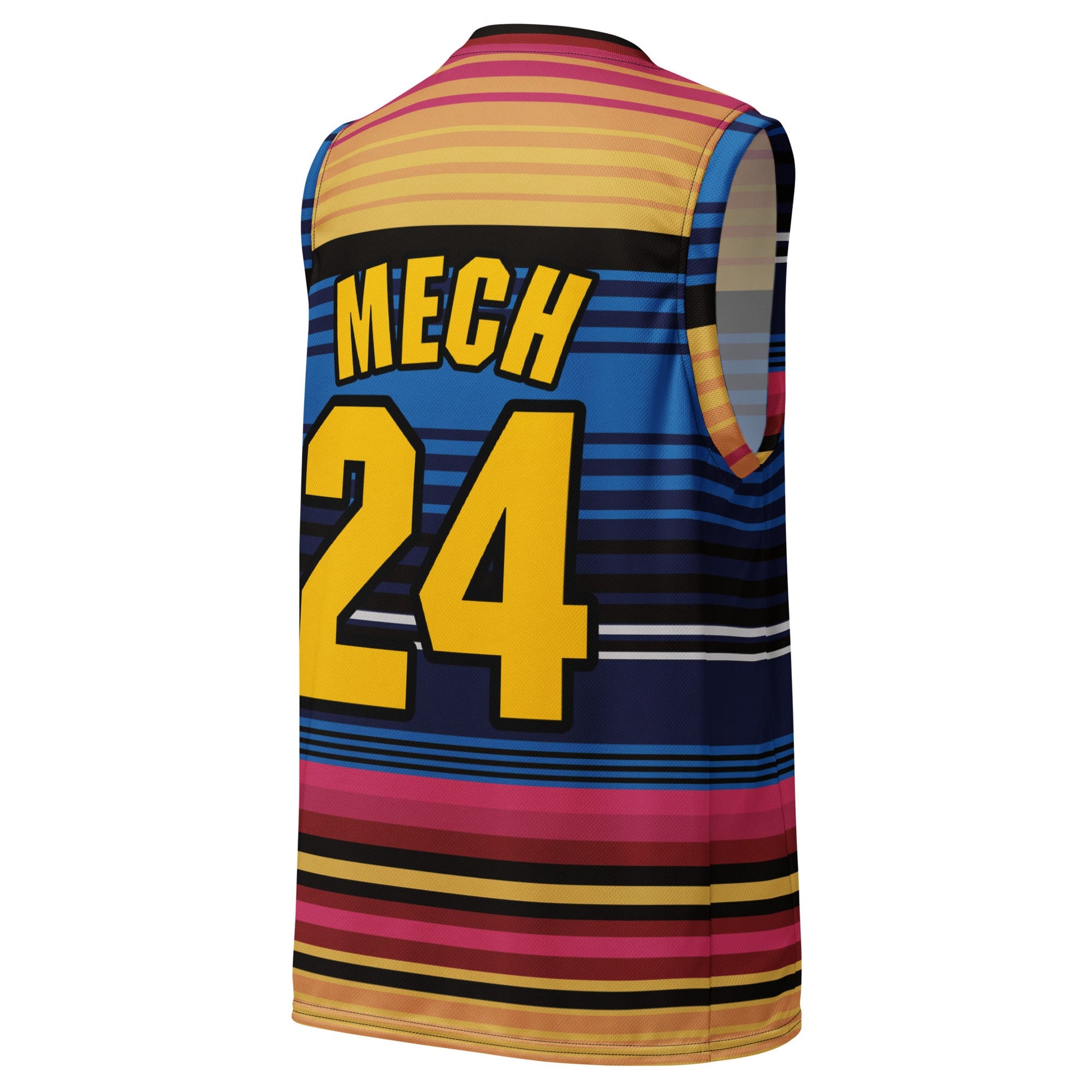 Mech Bushido Guardian - Recycled unisex basketball jersey - Neopolitan - BBairt
