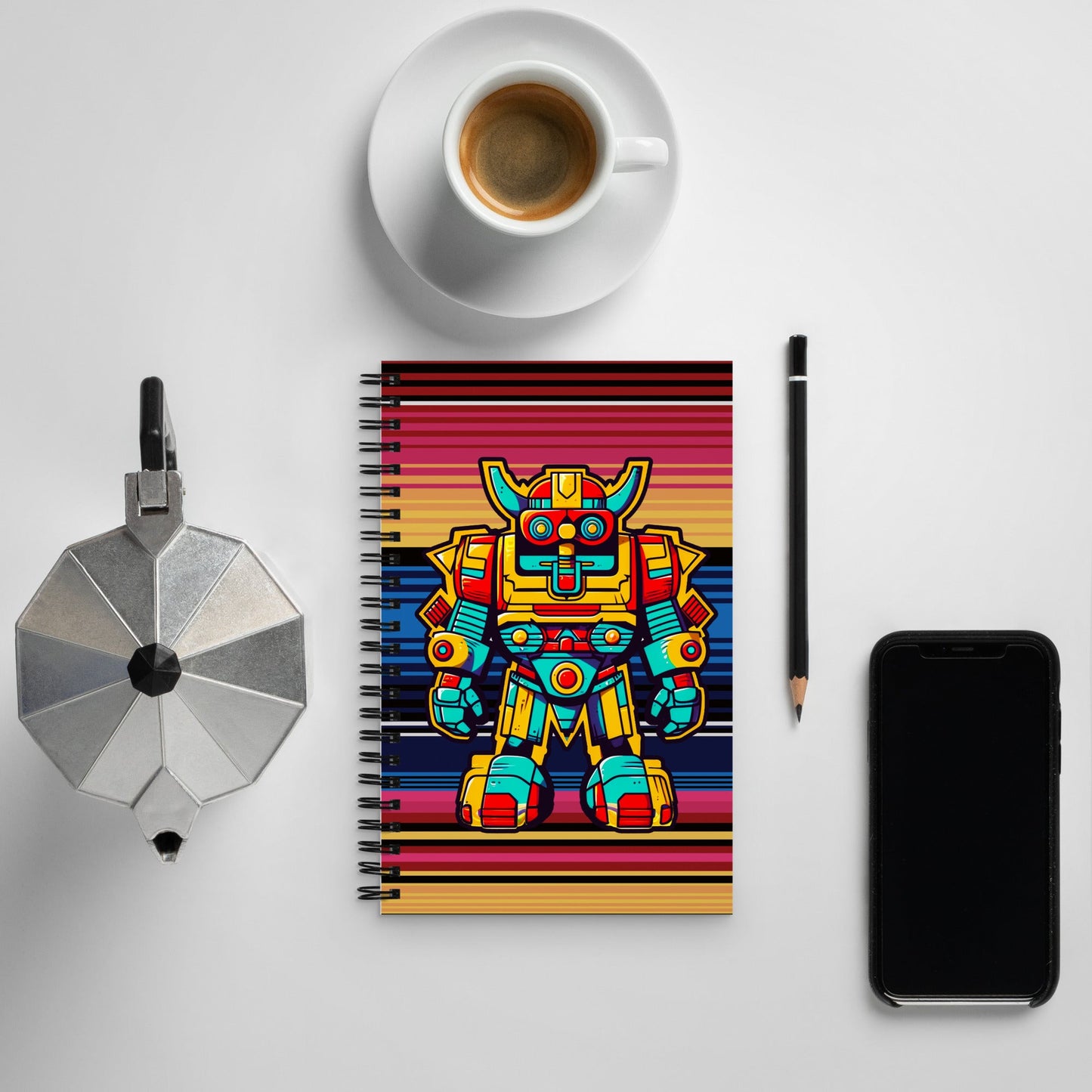 Mech Bushido Guardian - Spiral notebook - BBairt