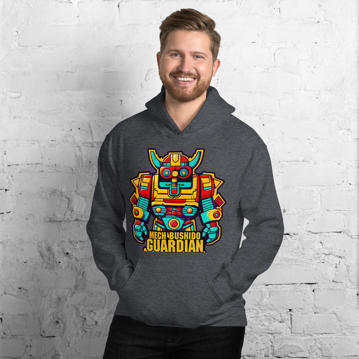 Mech Bushido Guardian - Unisex Gildan 18500 Hoodie - BBairt