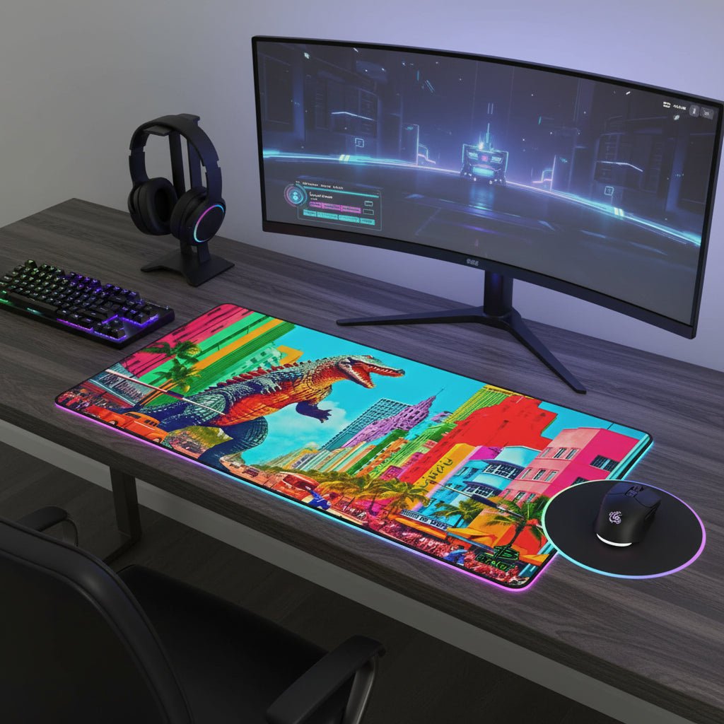 Miami Megasaur – Desk Mat - BBairt