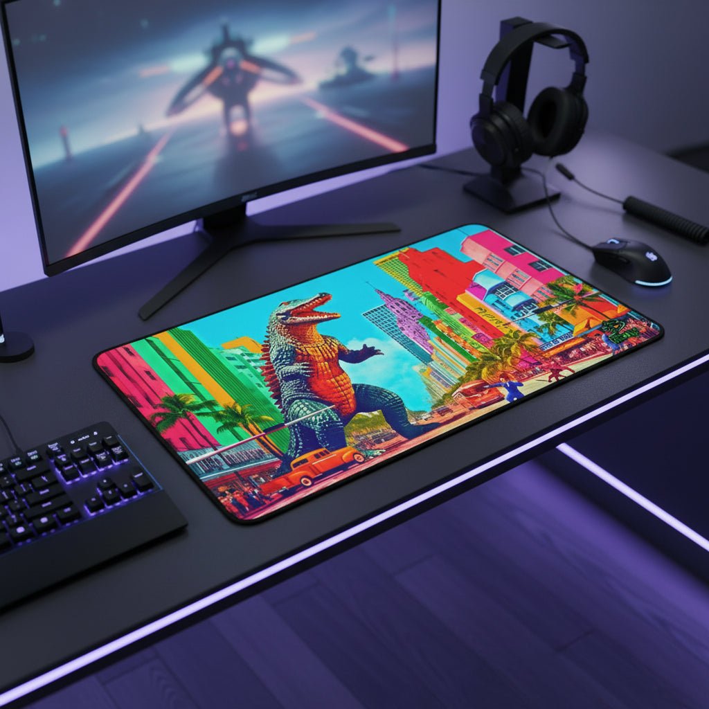 Miami Megasaur – Desk Mat - BBairt