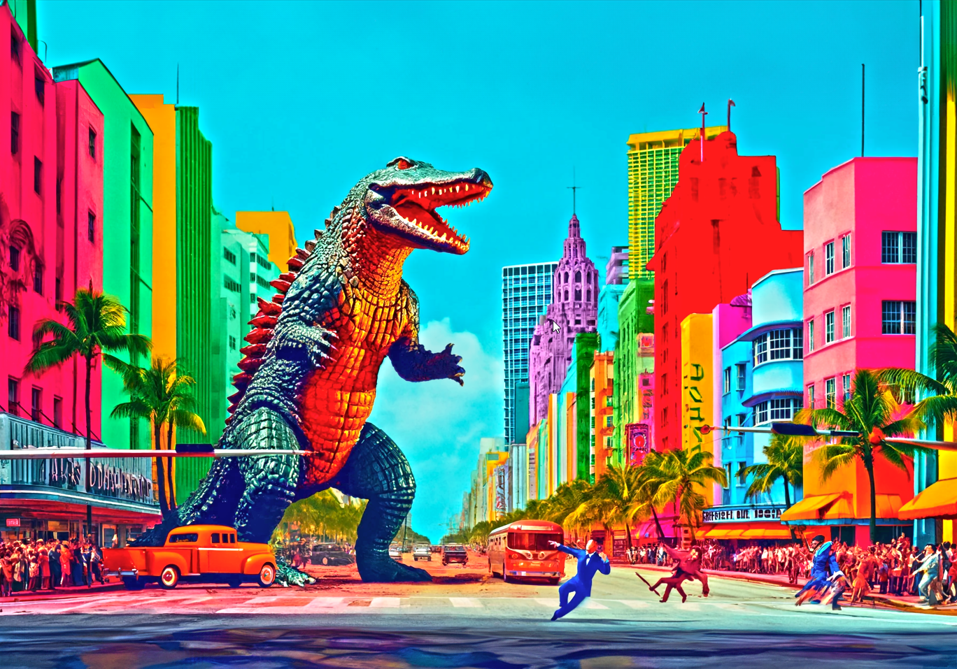 Miami Megasaur – Desk Mat - BBairt