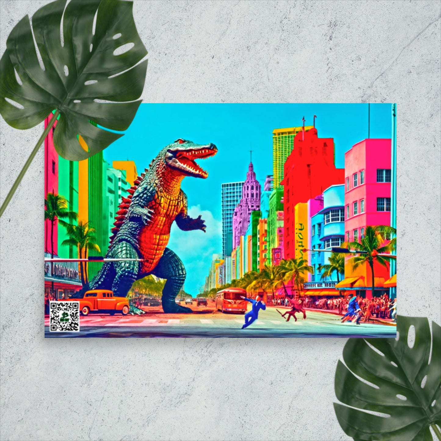 Miami Megasaur - Photo paper poster - BBairt