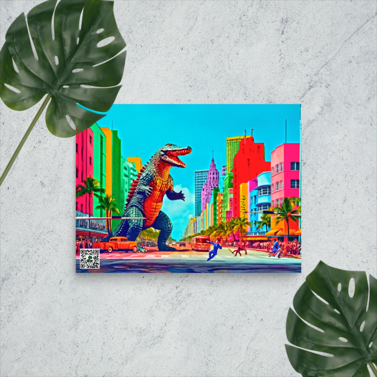 Miami Megasaur - Photo paper poster - BBairt