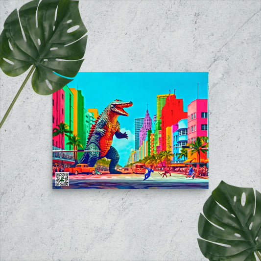 Miami Megasaur - Photo paper poster - BBairt