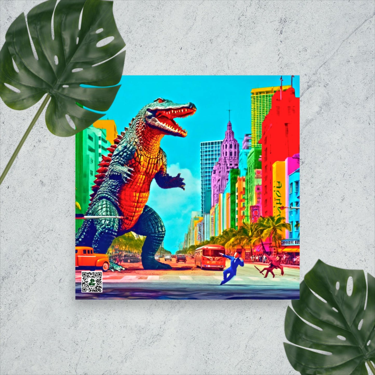 Miami Megasaur - Photo paper poster - BBairt