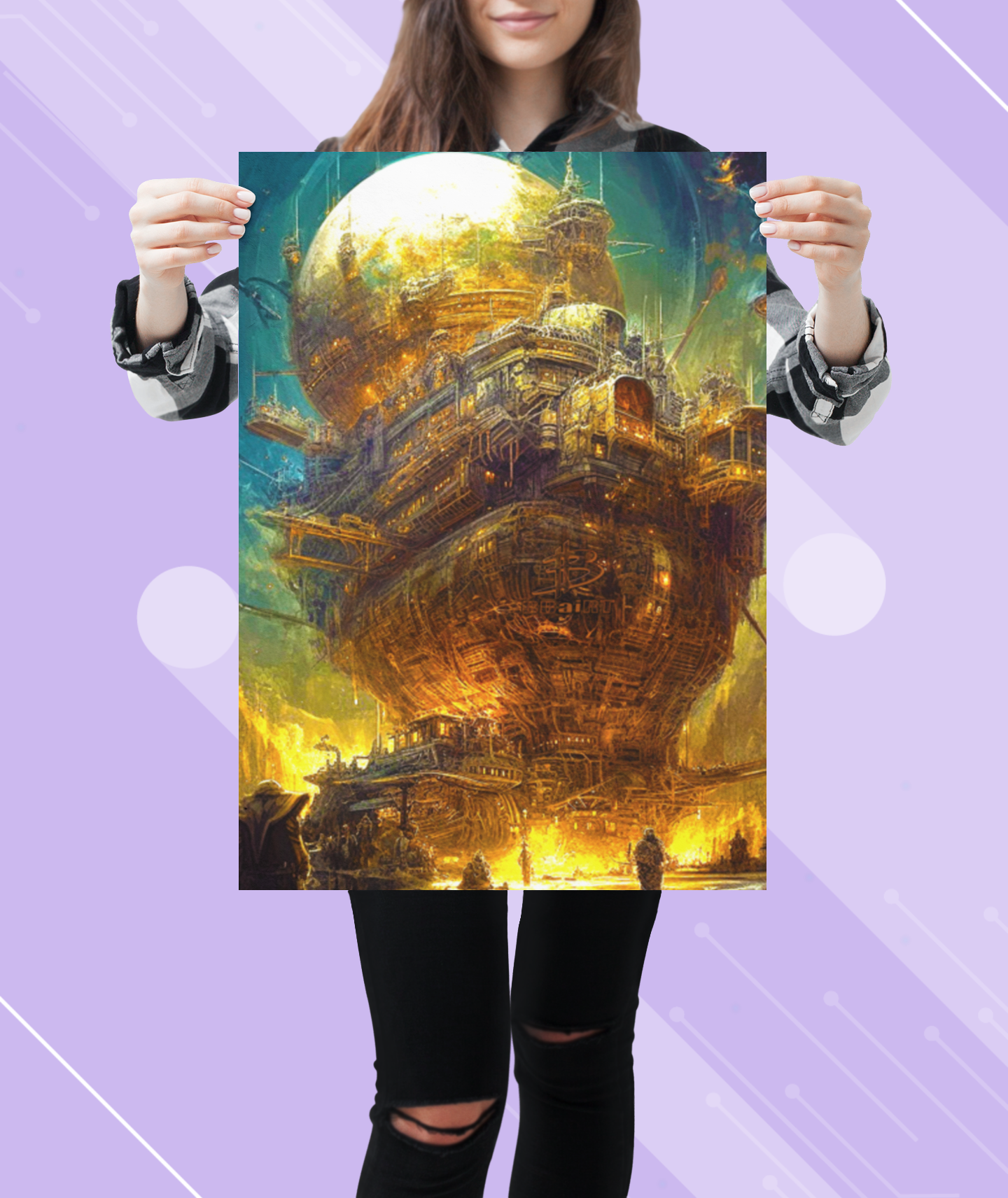 Astro-Industrial Majesty - Canvas Print