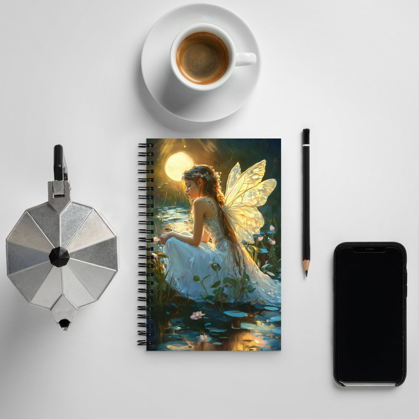 Moonlit Grace Spiral Notebook - Mythic Jheyz Collection - BBairt