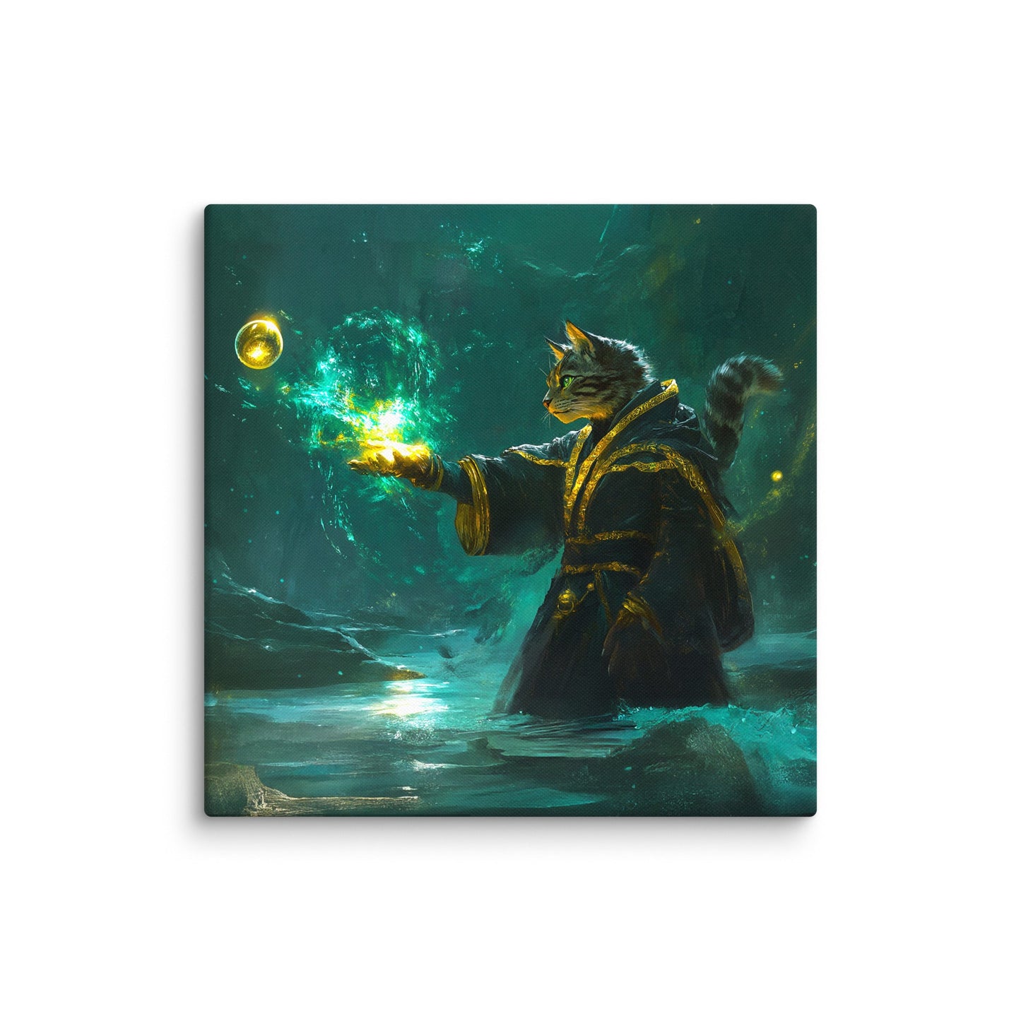 Mysticpaw the Spellcaster - Canvas Print - BBairt