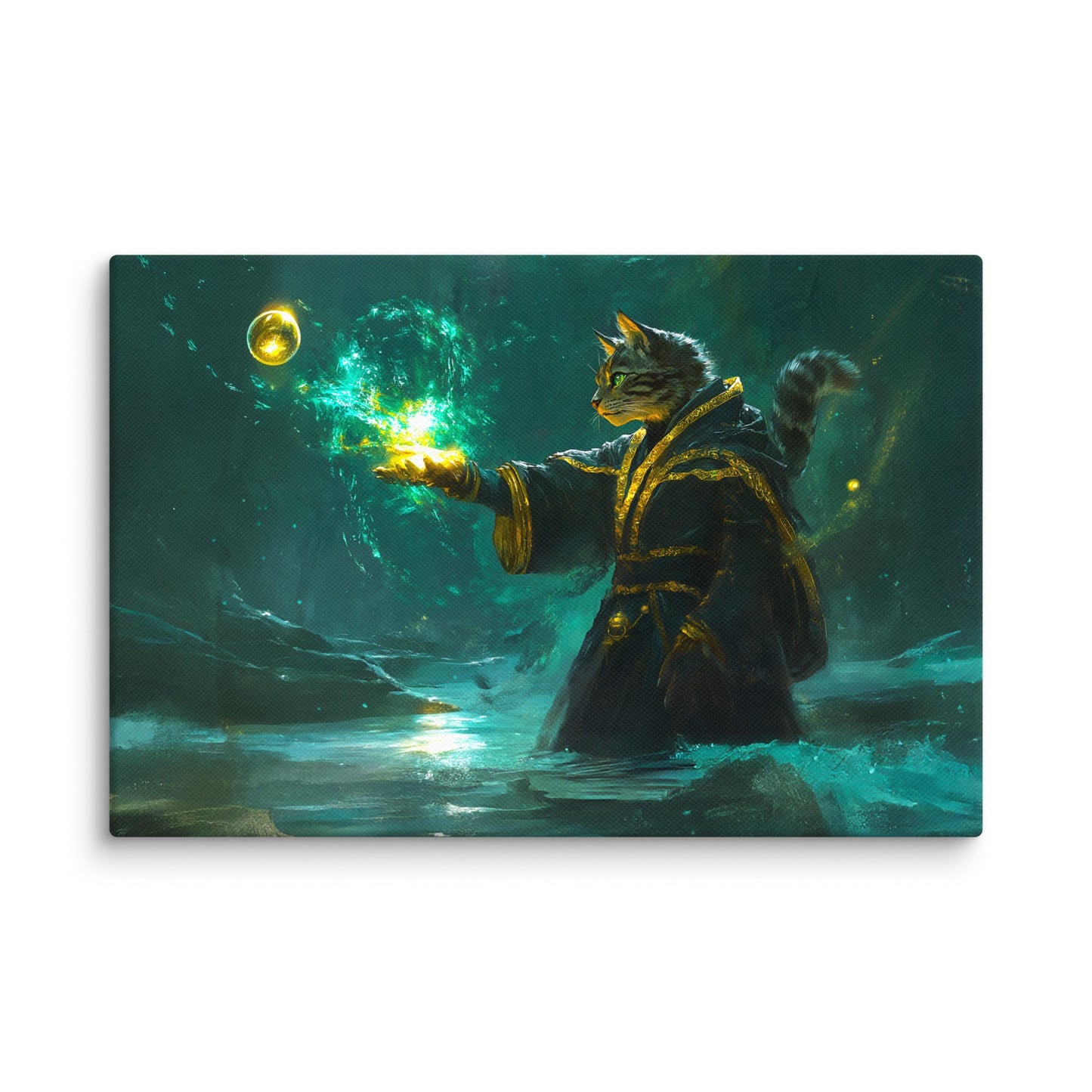 Mysticpaw the Spellcaster - Canvas Print - BBairt