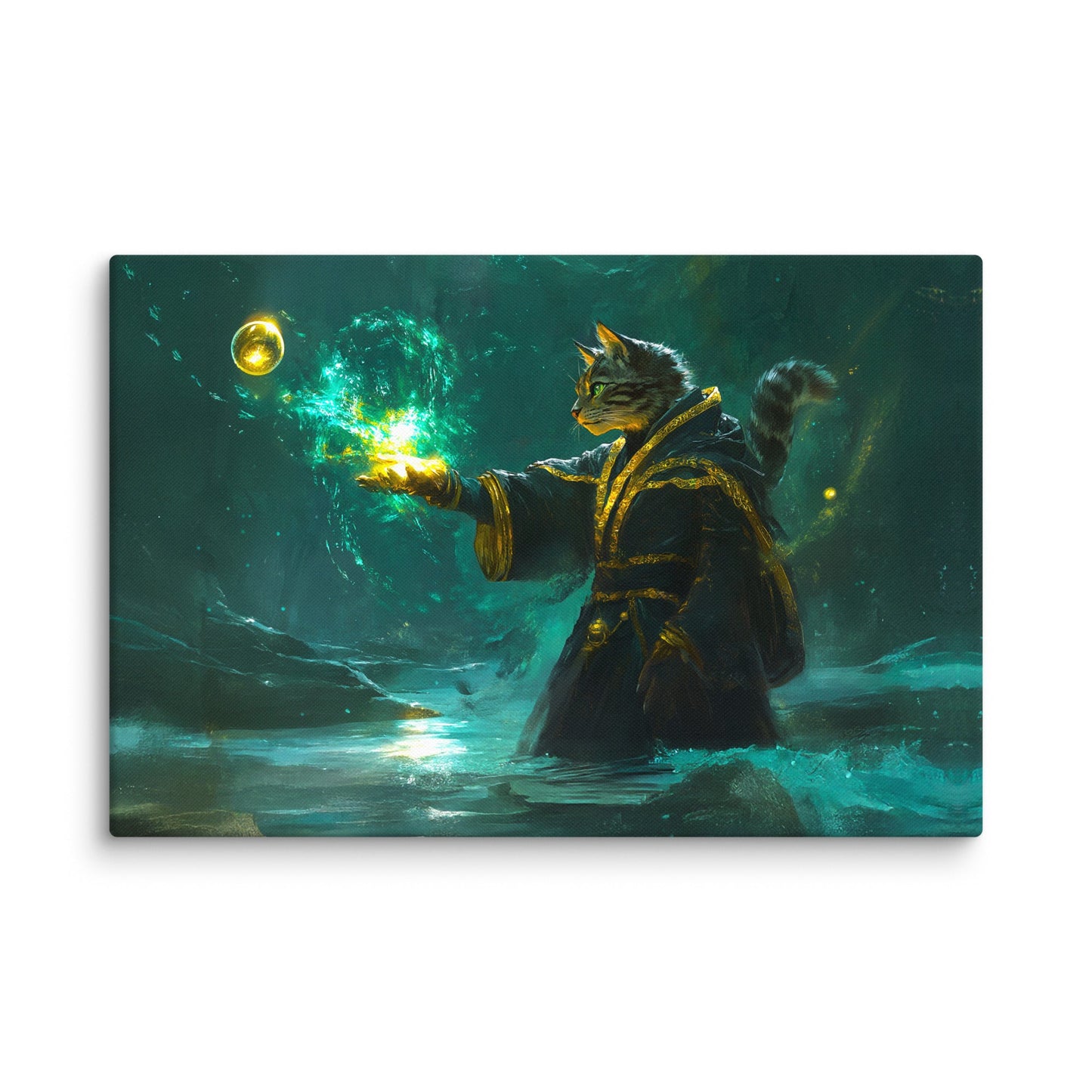 Mysticpaw the Spellcaster - Canvas Print - BBairt