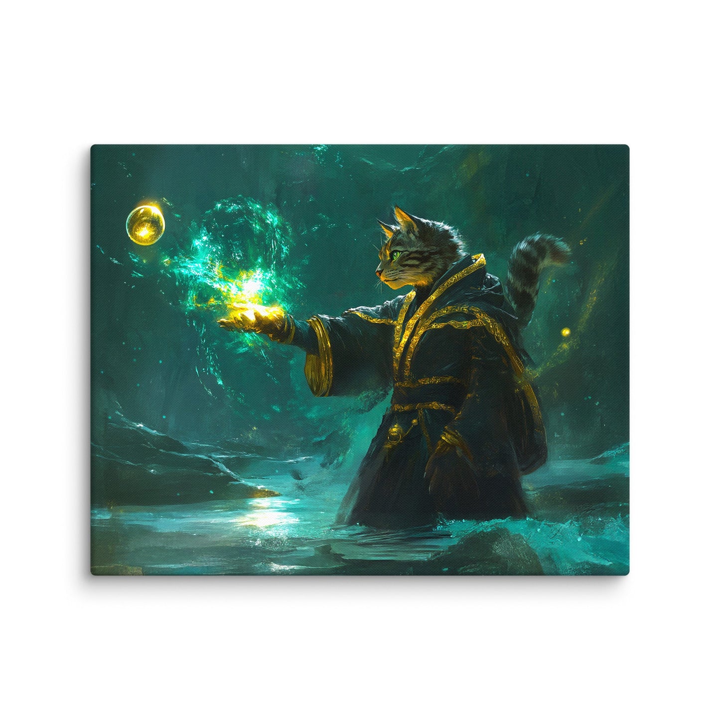 Mysticpaw the Spellcaster - Canvas Print - BBairt