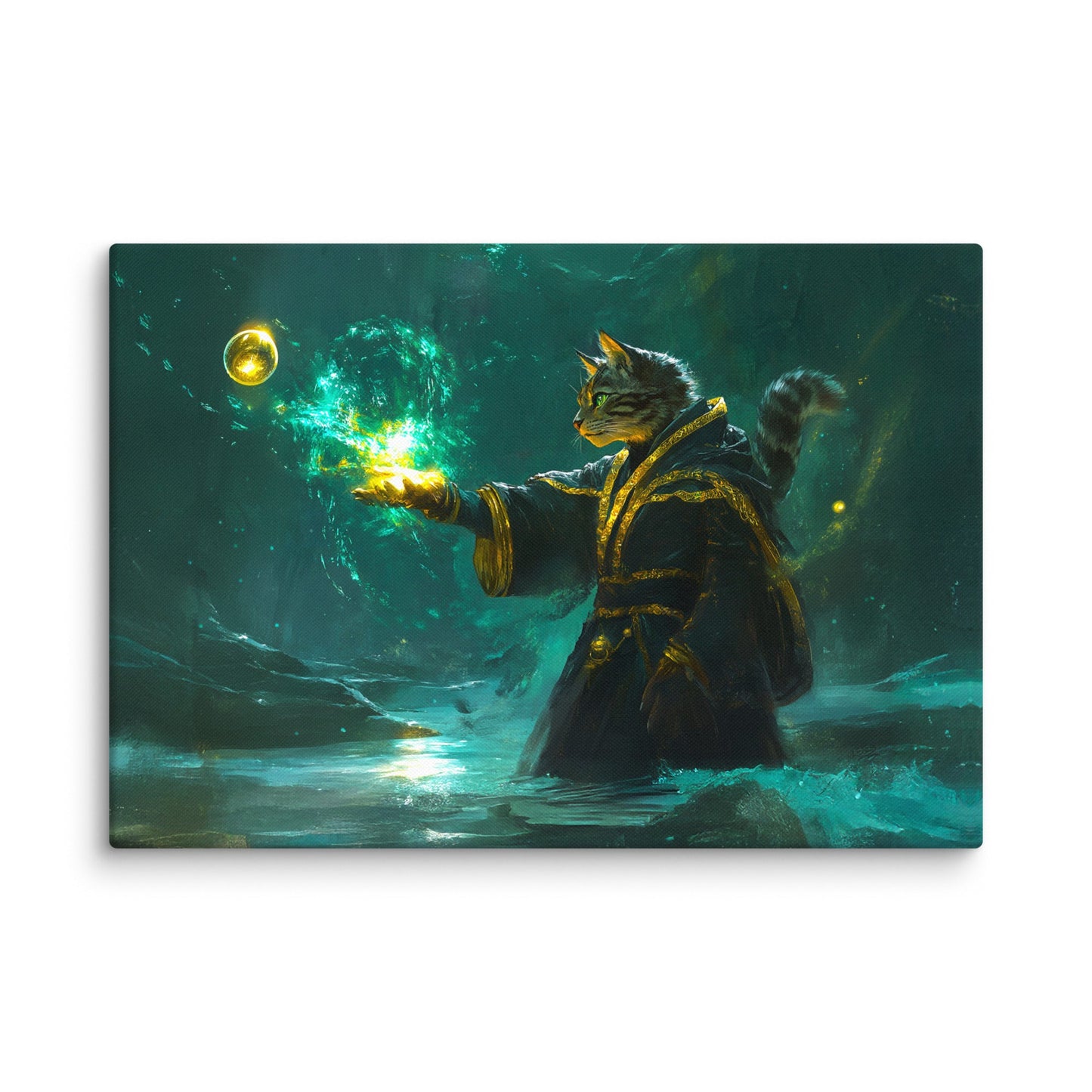 Mysticpaw the Spellcaster - Canvas Print - BBairt