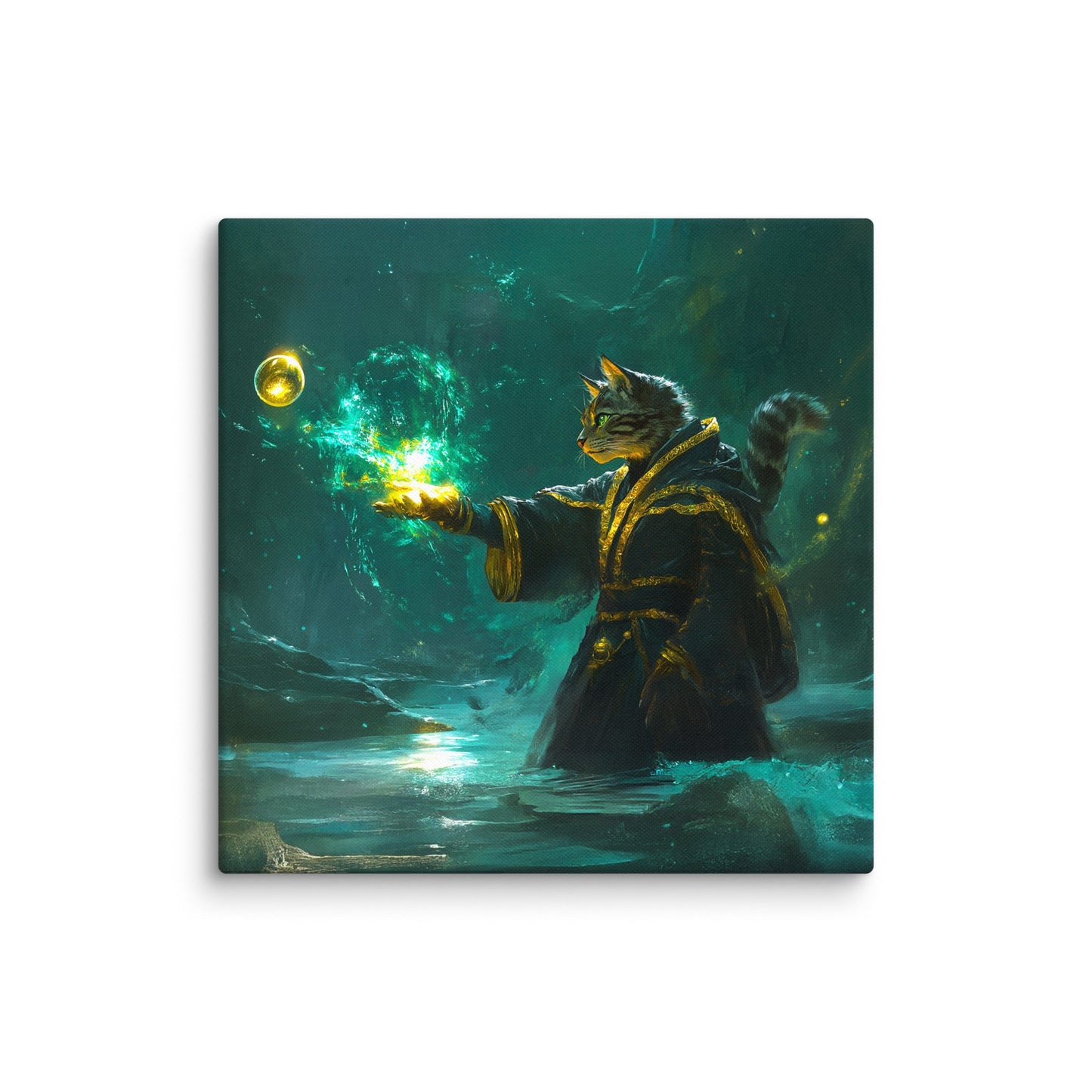 Mysticpaw the Spellcaster - Canvas Print - BBairt