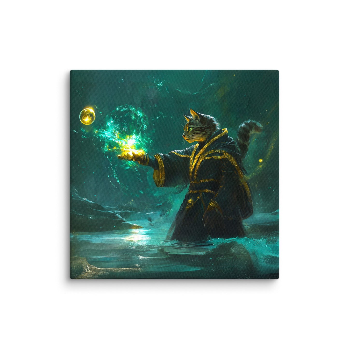 Mysticpaw the Spellcaster - Canvas Print - BBairt
