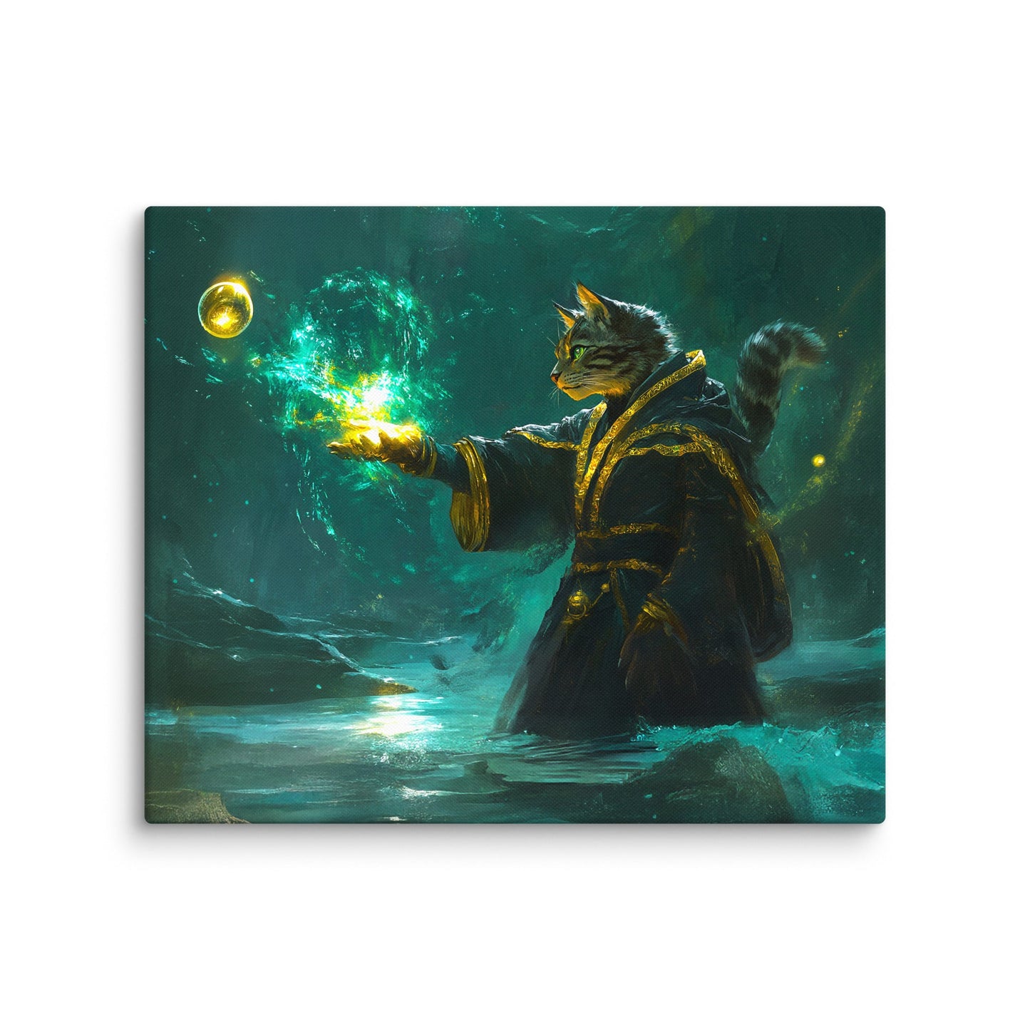 Mysticpaw the Spellcaster - Canvas Print - BBairt