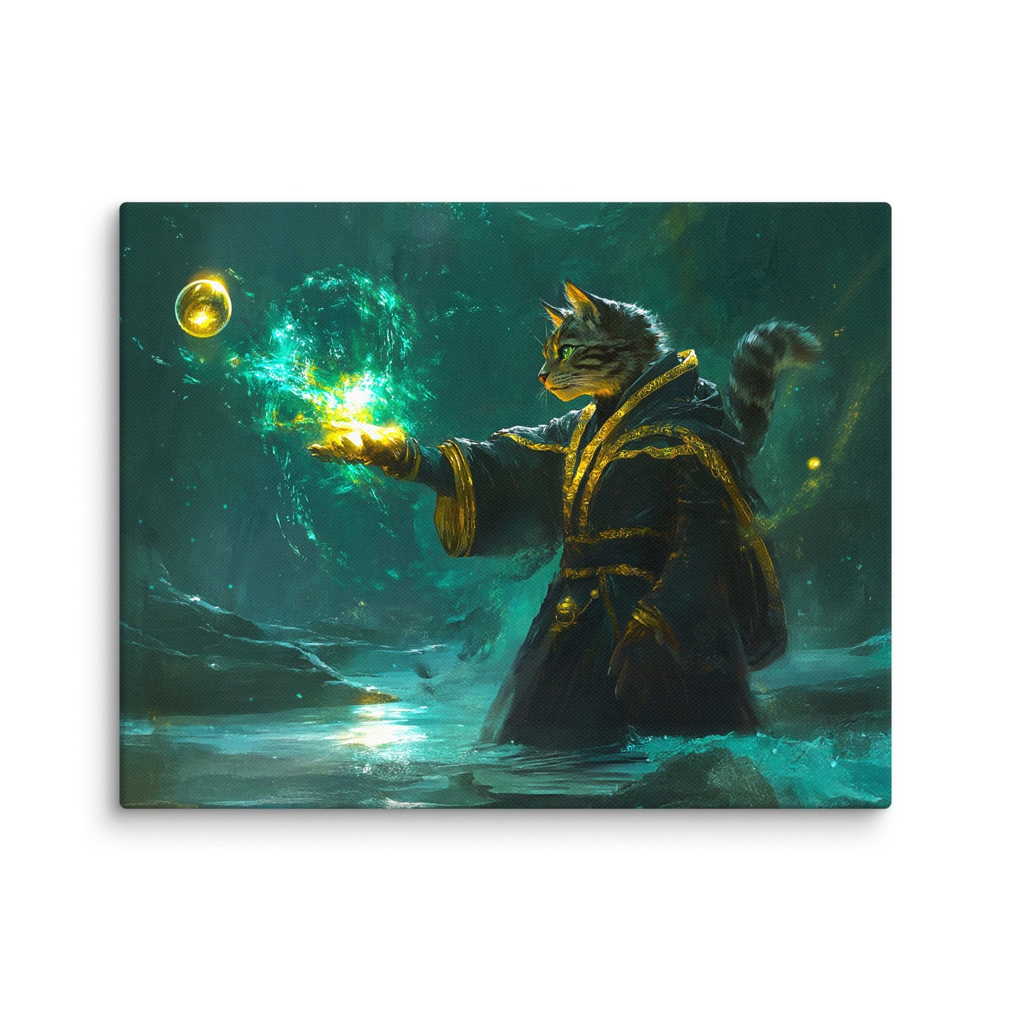 Mysticpaw the Spellcaster - Canvas Print - BBairt