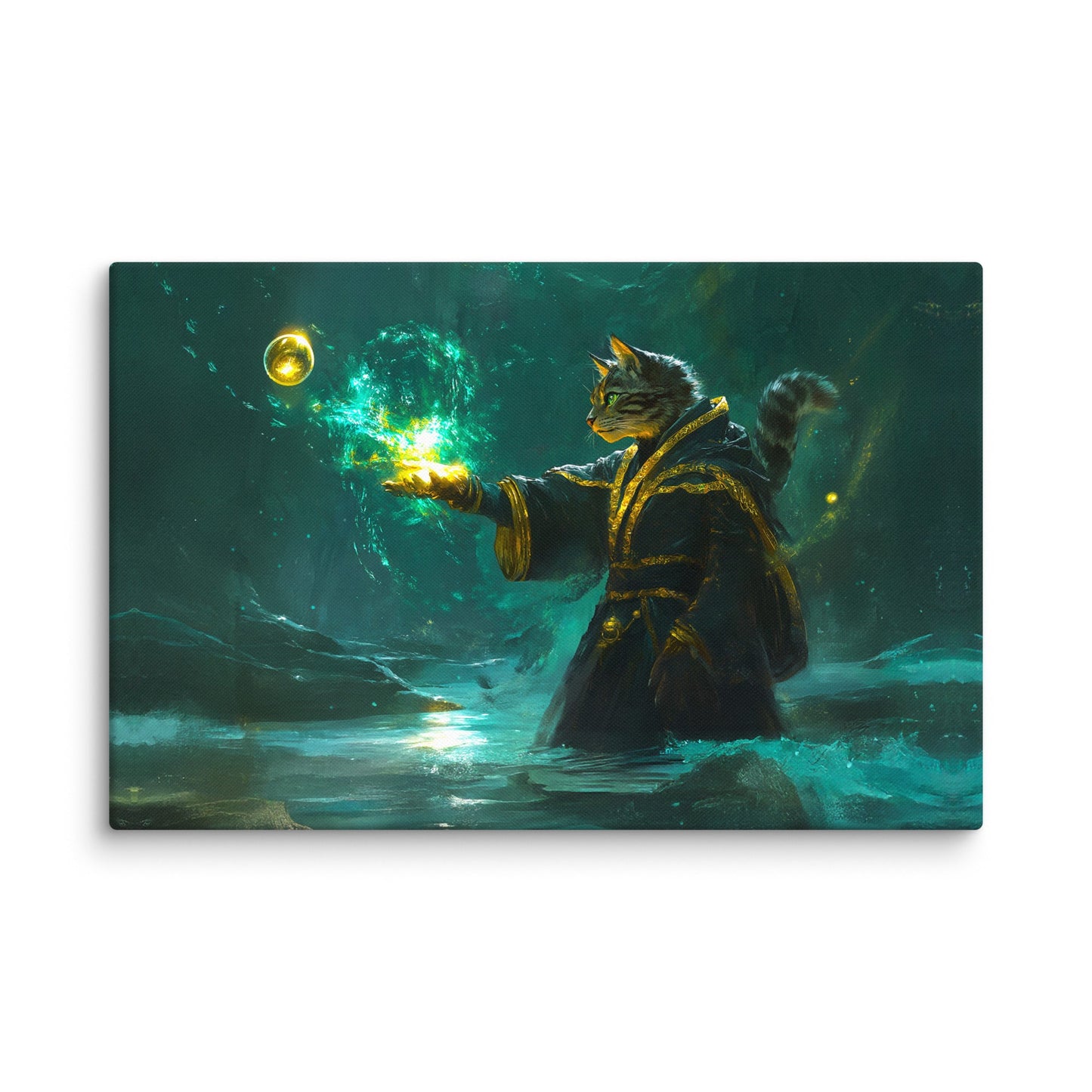 Mysticpaw the Spellcaster - Canvas Print - BBairt