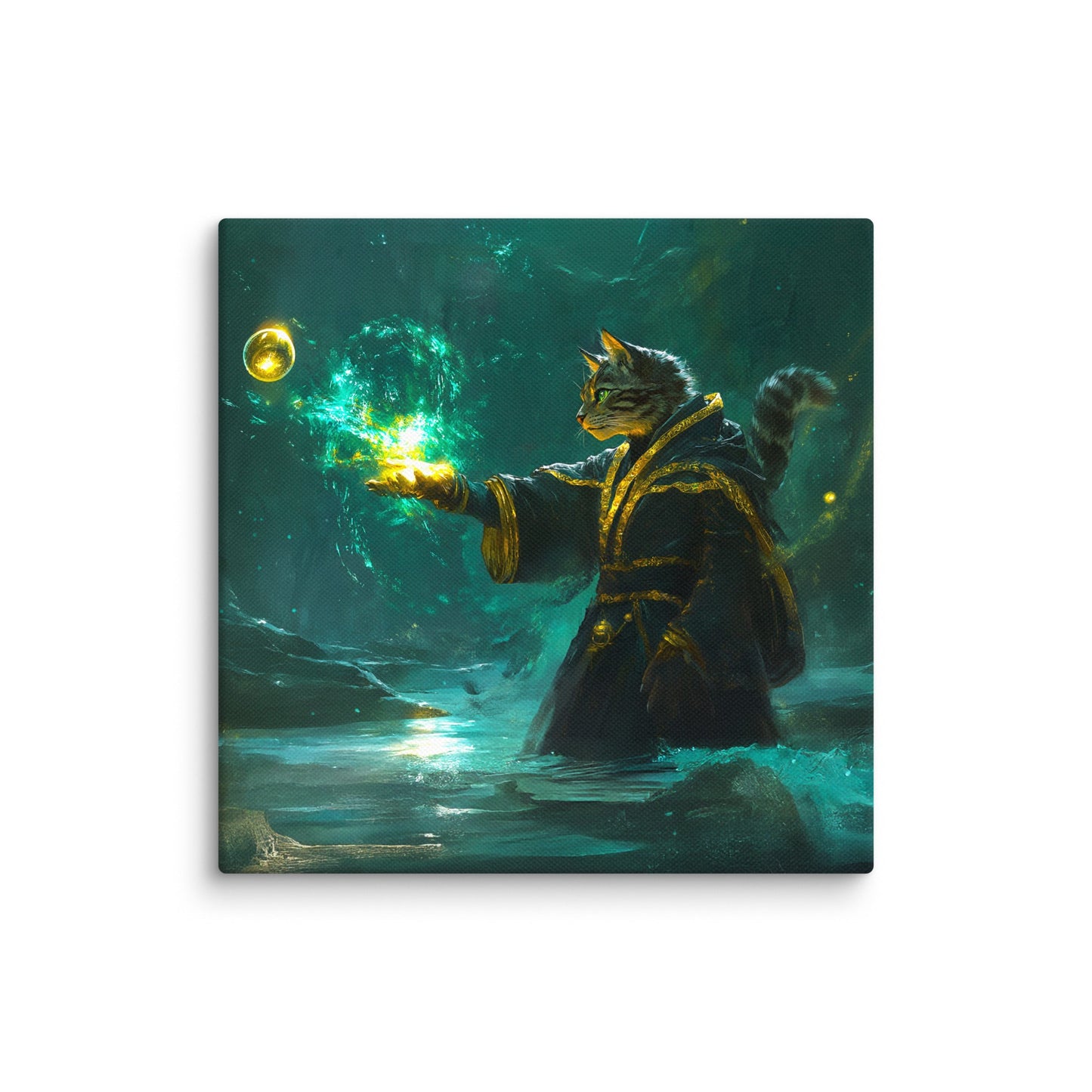 Mysticpaw the Spellcaster - Canvas Print - BBairt