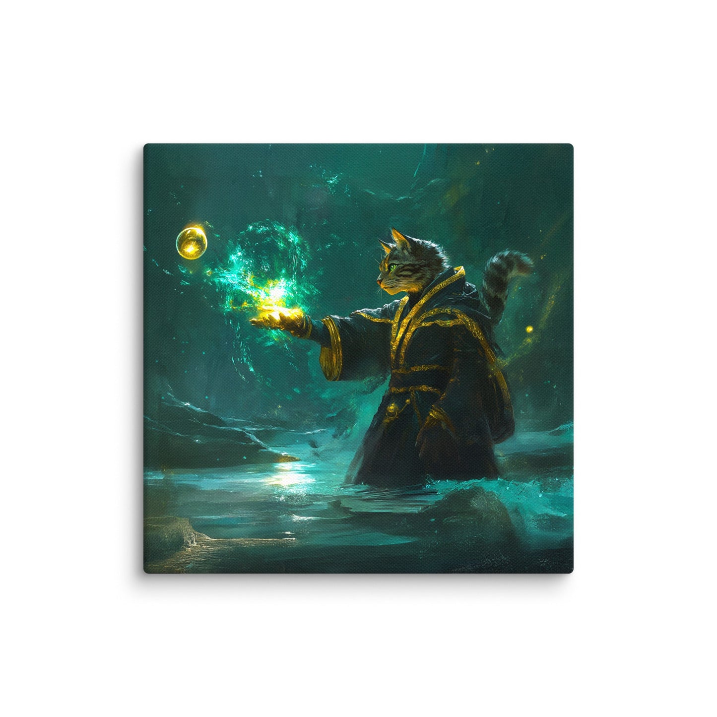 Mysticpaw the Spellcaster - Canvas Print - BBairt
