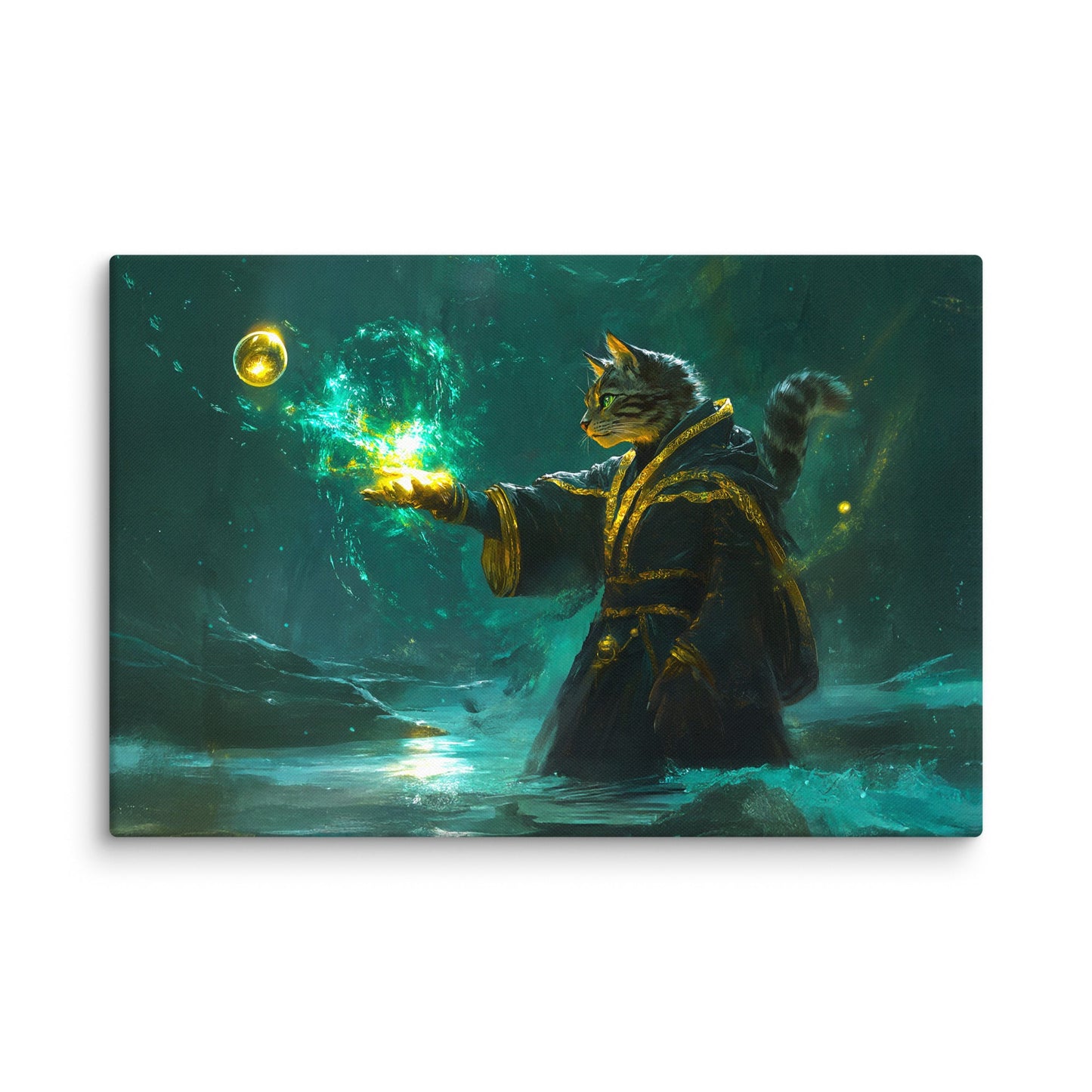 Mysticpaw the Spellcaster - Canvas Print - BBairt