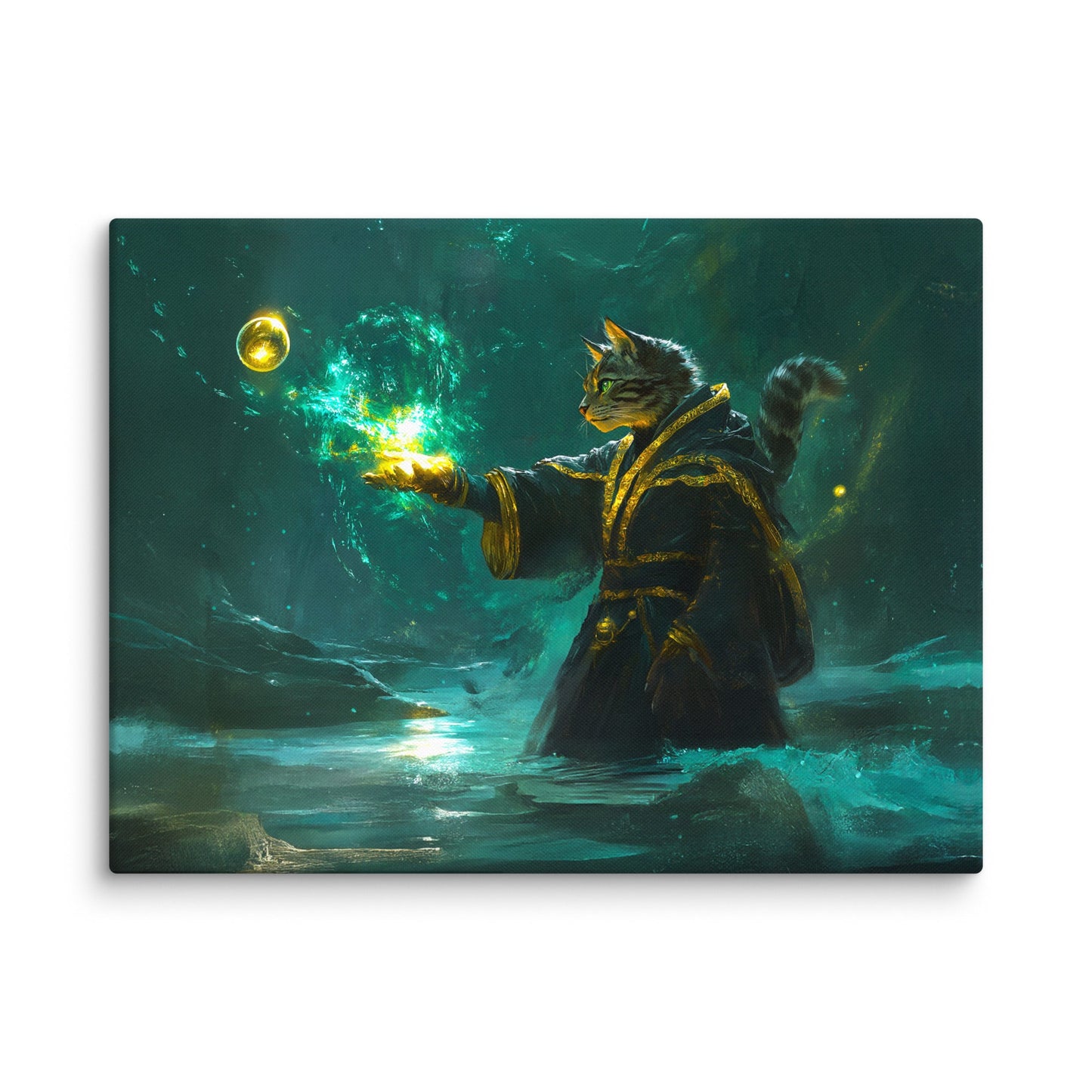 Mysticpaw the Spellcaster - Canvas Print - BBairt