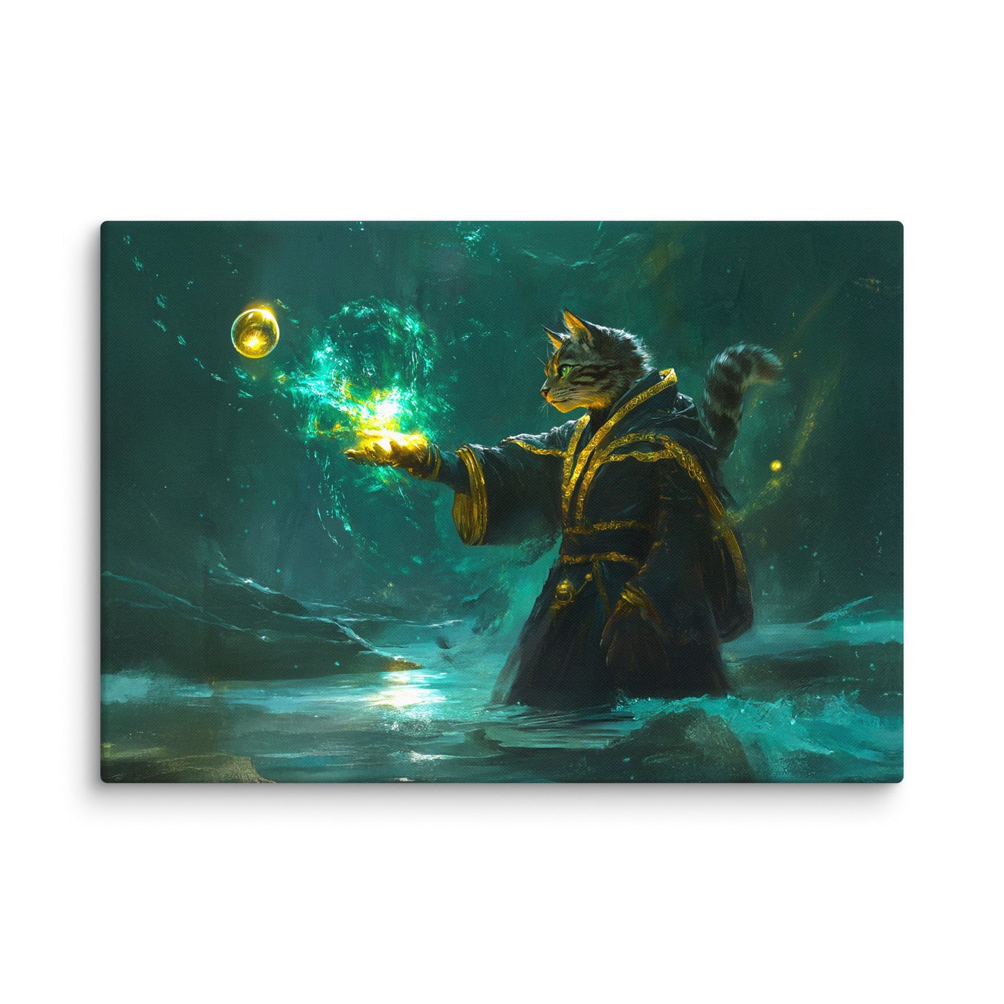 Mysticpaw the Spellcaster - Canvas Print - BBairt