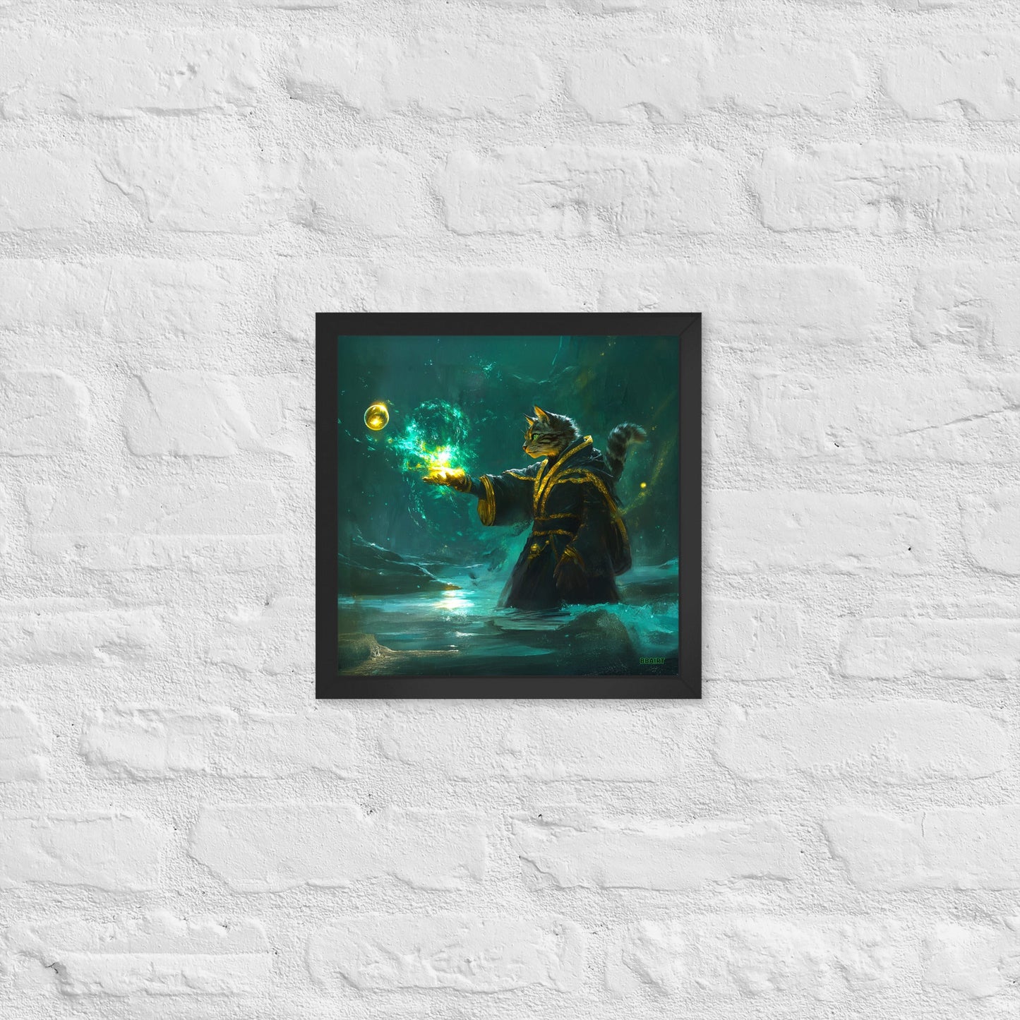 Mysticpaw the Spellcaster - Framed Matte Poster - BBairt