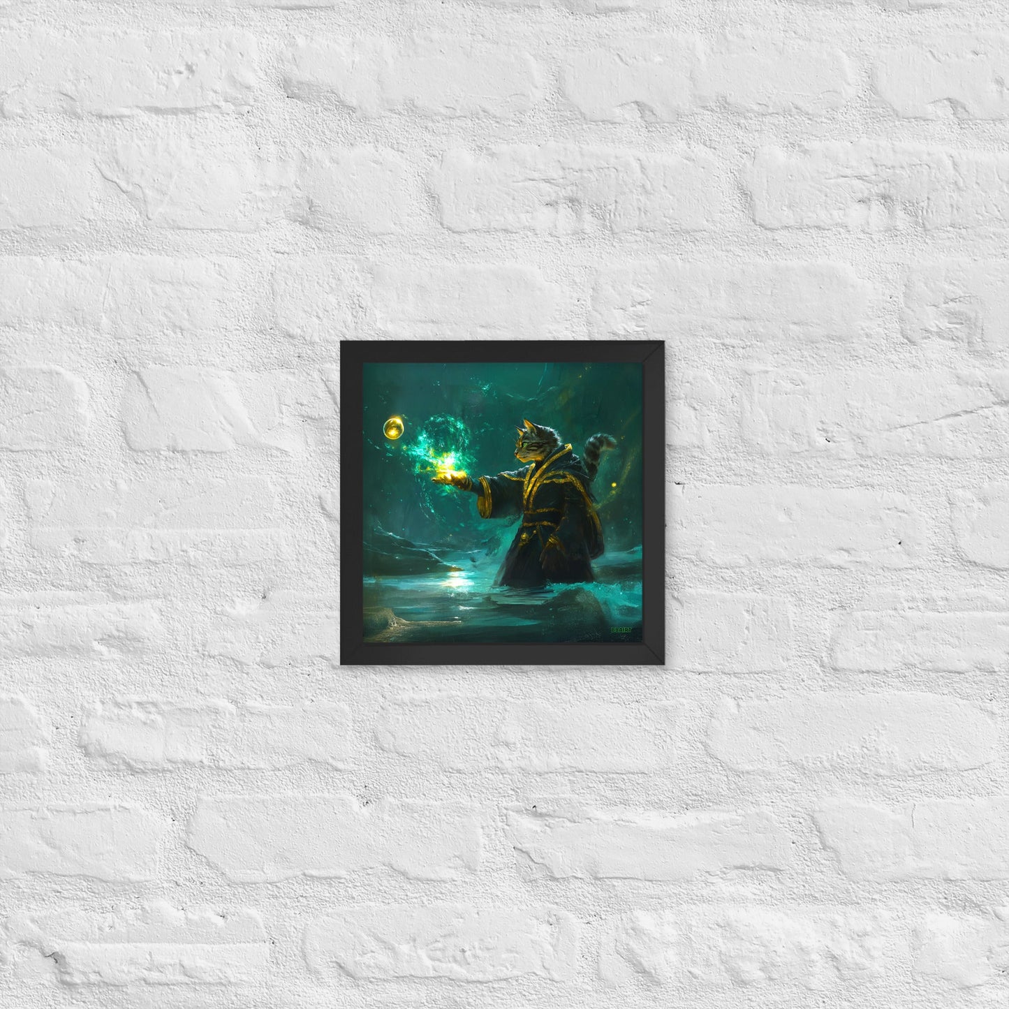 Mysticpaw the Spellcaster - Framed Matte Poster - BBairt