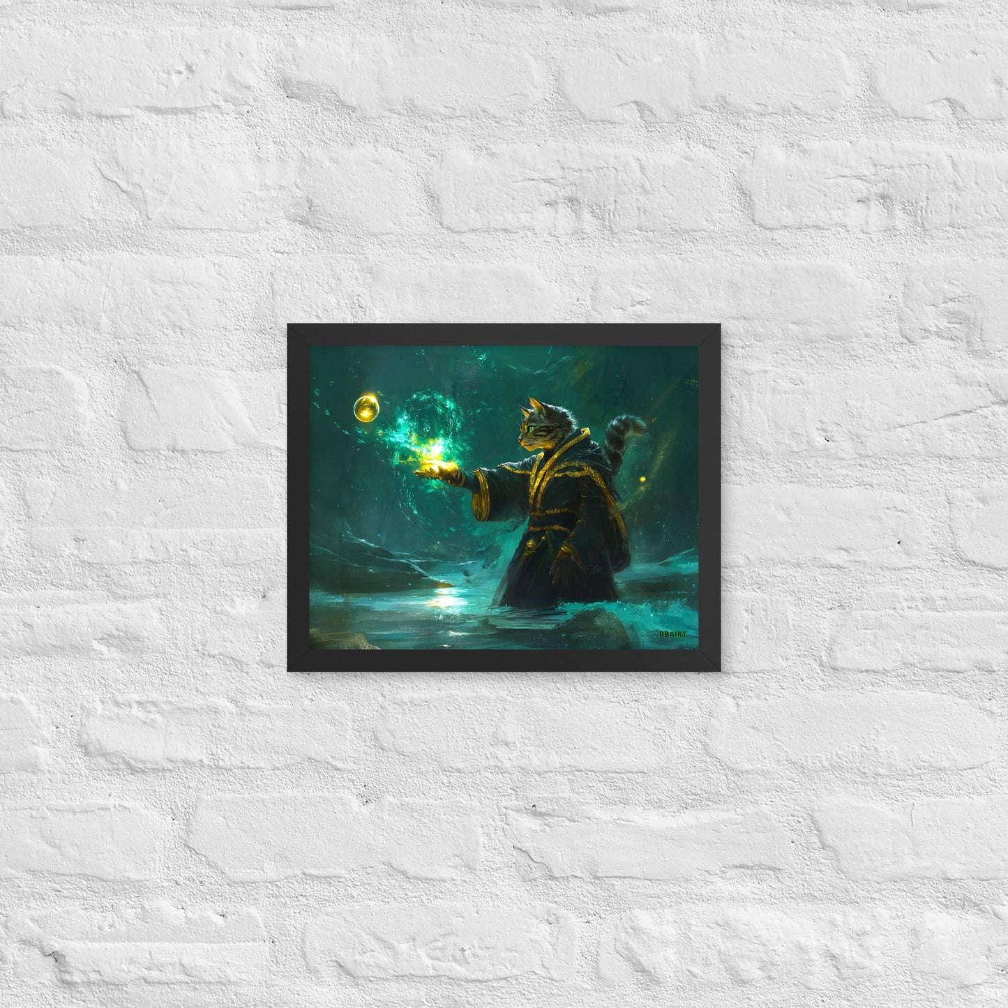 Mysticpaw the Spellcaster - Framed Matte Poster - BBairt