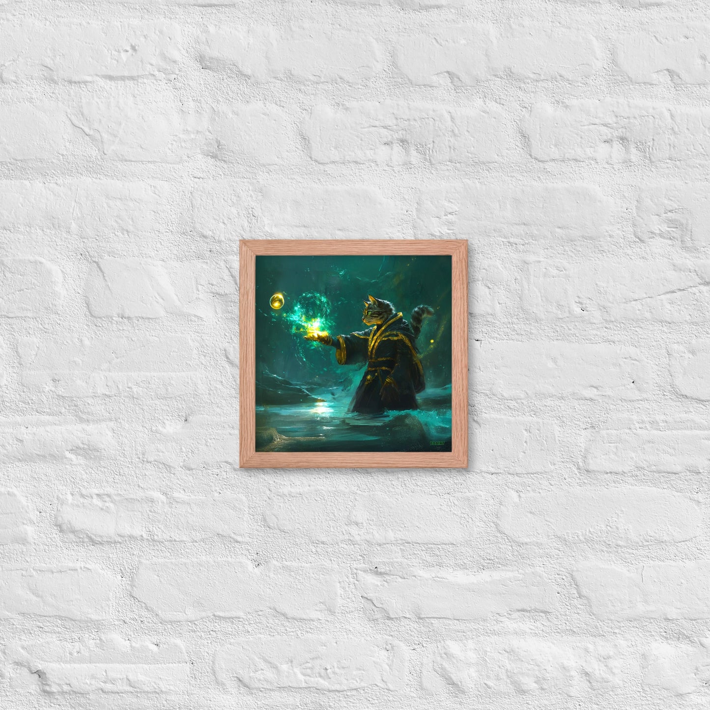 Mysticpaw the Spellcaster - Framed Matte Poster - BBairt