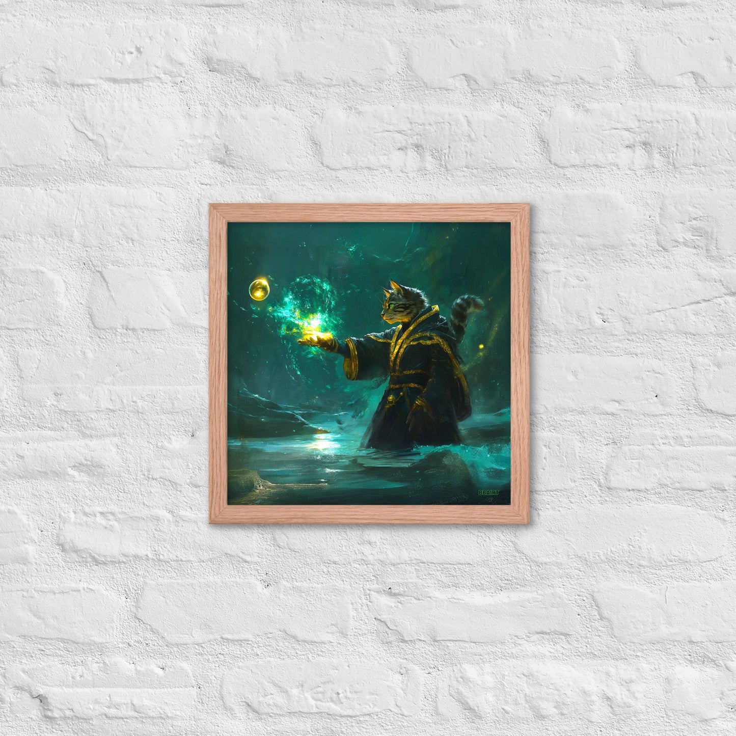 Mysticpaw the Spellcaster - Framed Matte Poster - BBairt