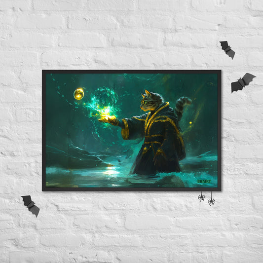 Mysticpaw the Spellcaster - Framed Photo Paper Poster - BBairt
