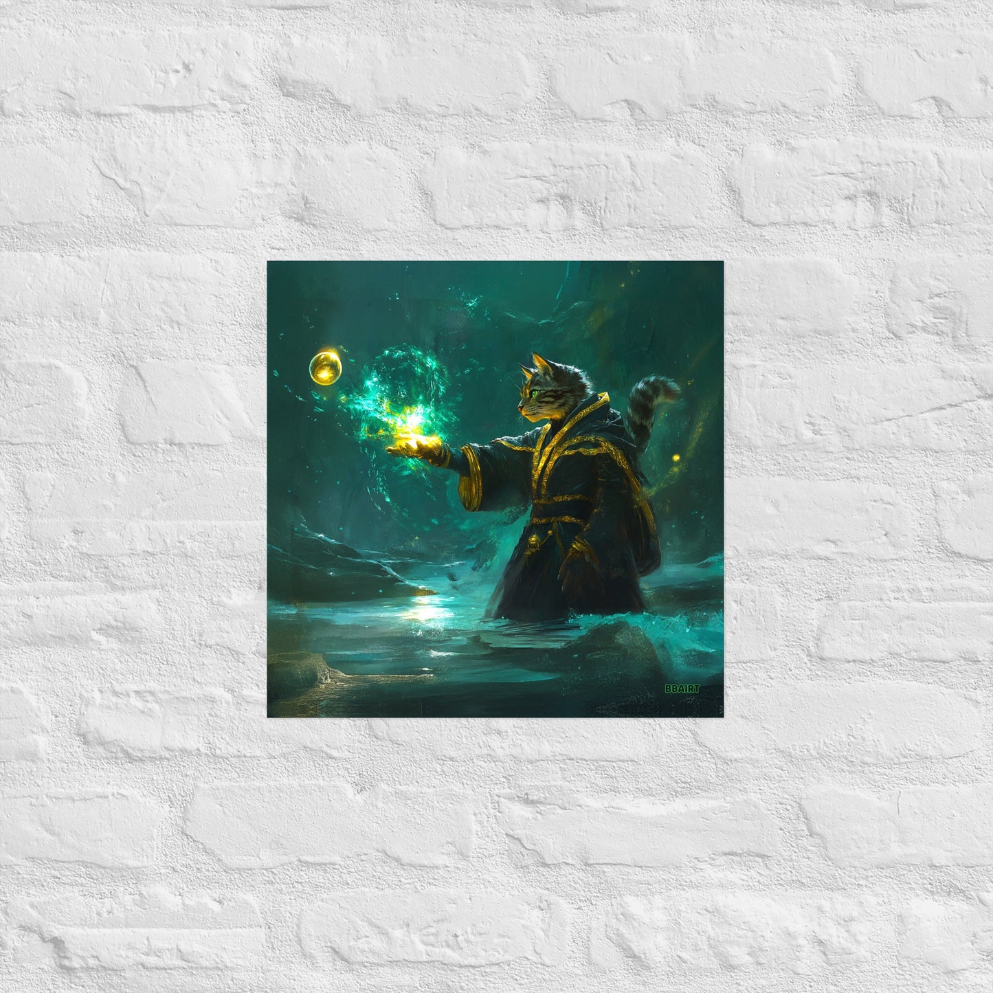 Mysticpaw the Spellcaster - Matte Poster - BBairt