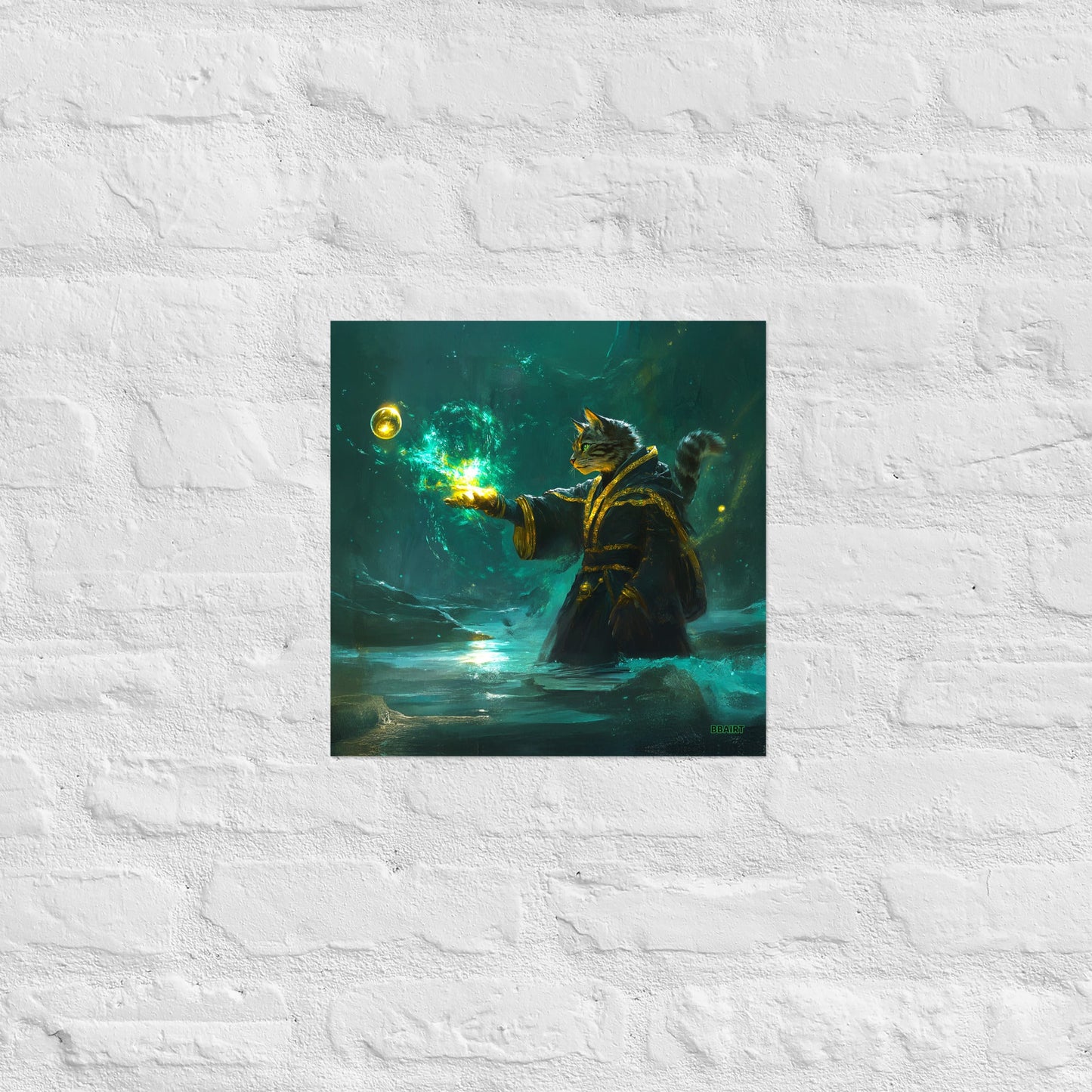 Mysticpaw the Spellcaster - Matte Poster - BBairt