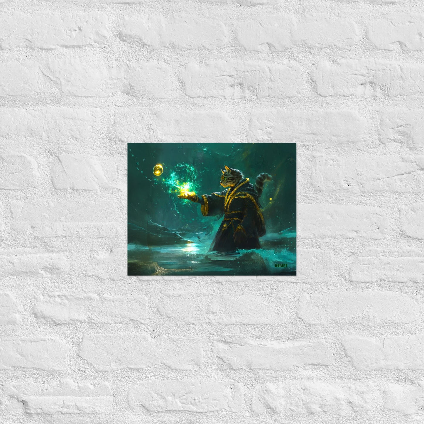 Mysticpaw the Spellcaster - Matte Poster - BBairt