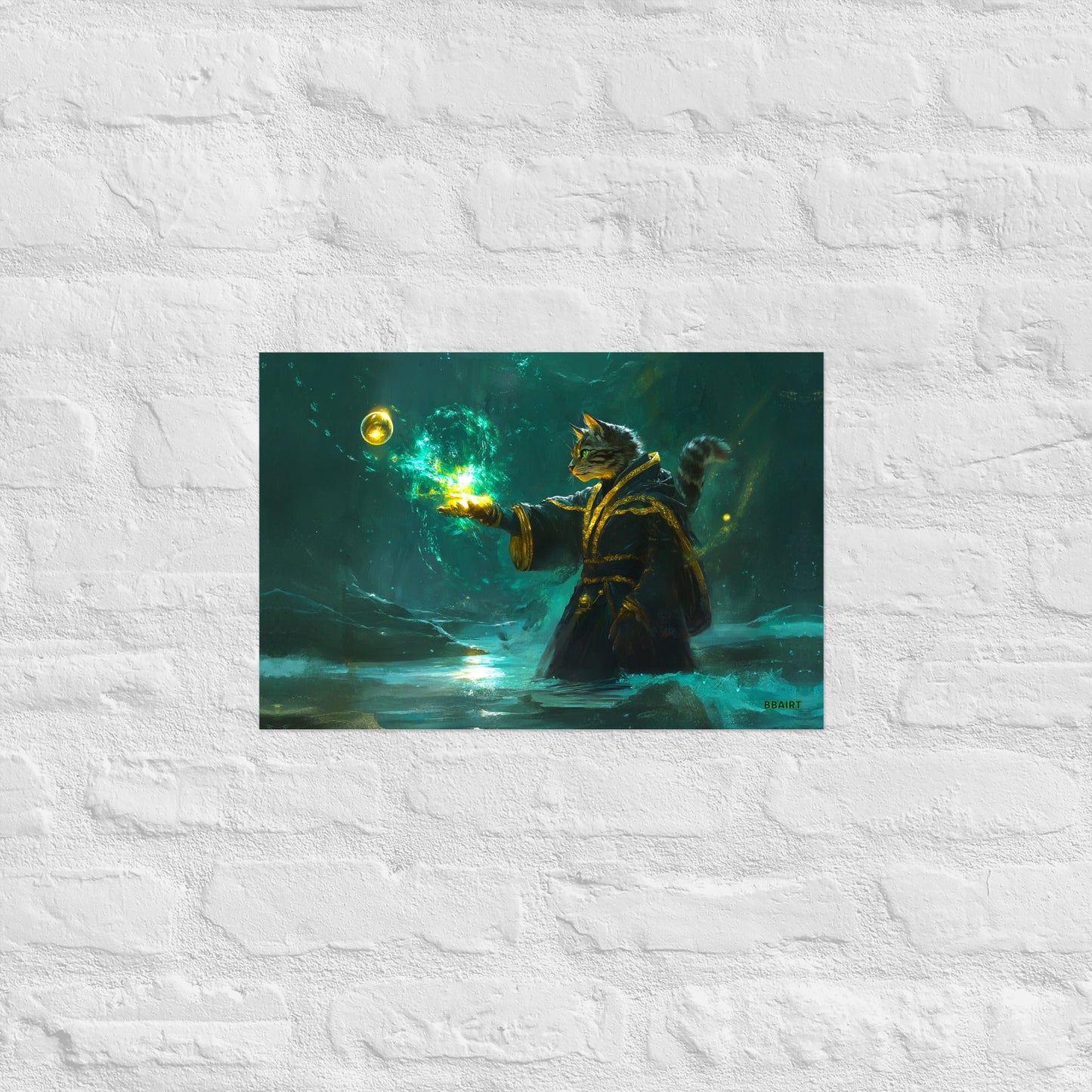 Mysticpaw the Spellcaster - Matte Poster - BBairt