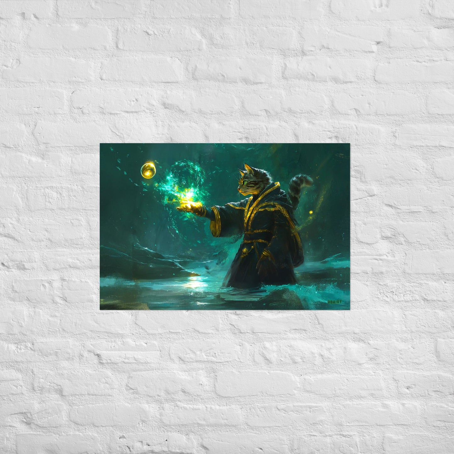 Mysticpaw the Spellcaster - Matte Poster - BBairt