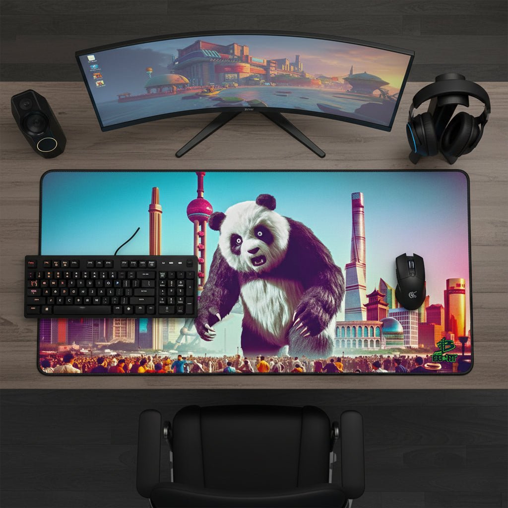 Pandaemonium in Pudong – Desk Mat - BBairt