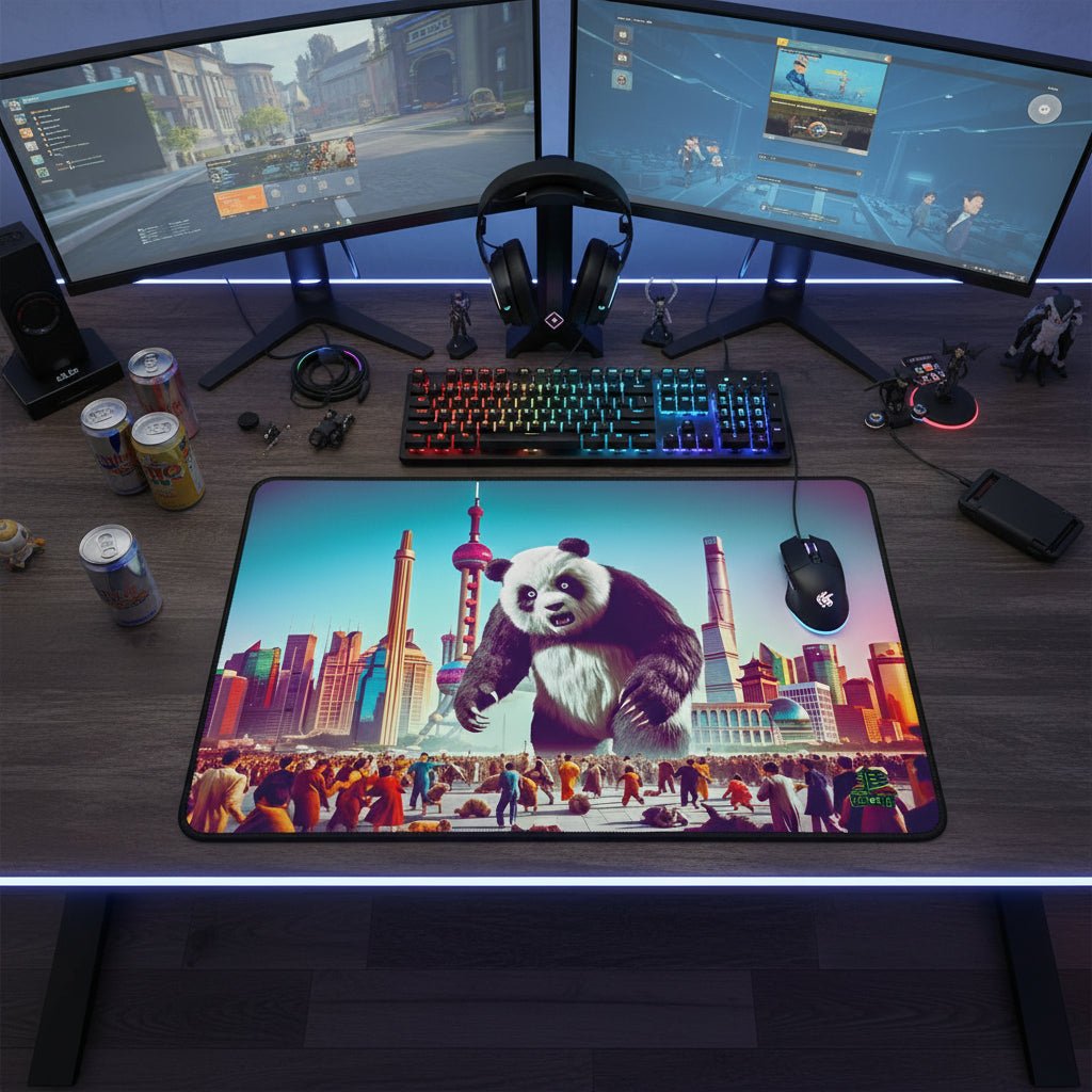 Pandaemonium in Pudong – Desk Mat - BBairt