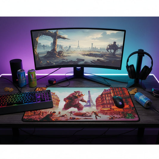 Parisian Tusk Terror – Desk Mat - BBairt