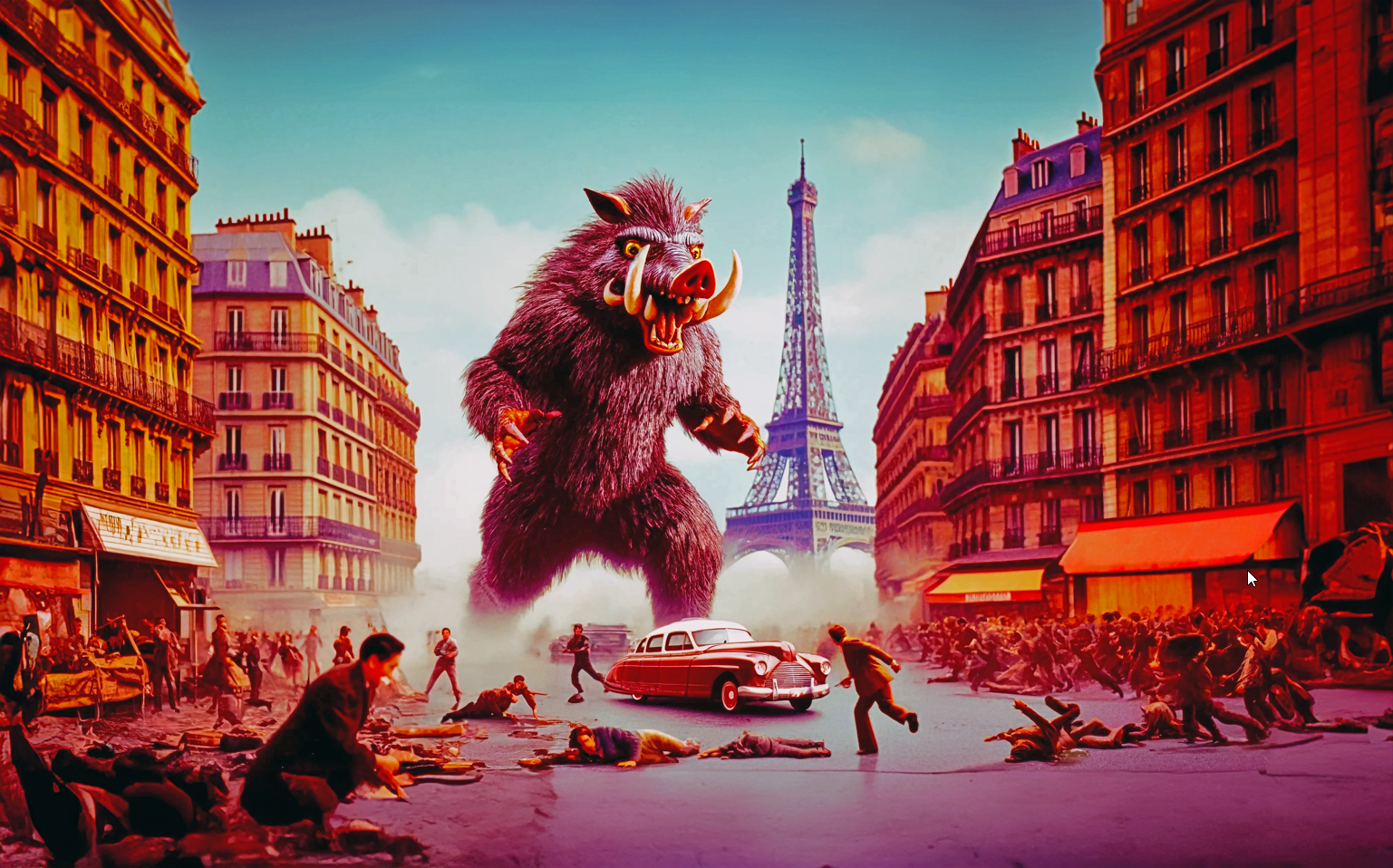 Parisian Tusk Terror – Desk Mat - BBairt