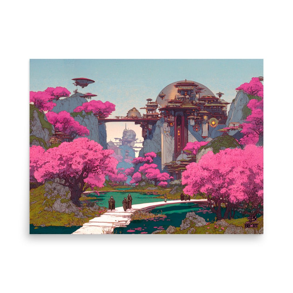 Petals of the Sky Citadel – Photo Paper Poster - BBairt