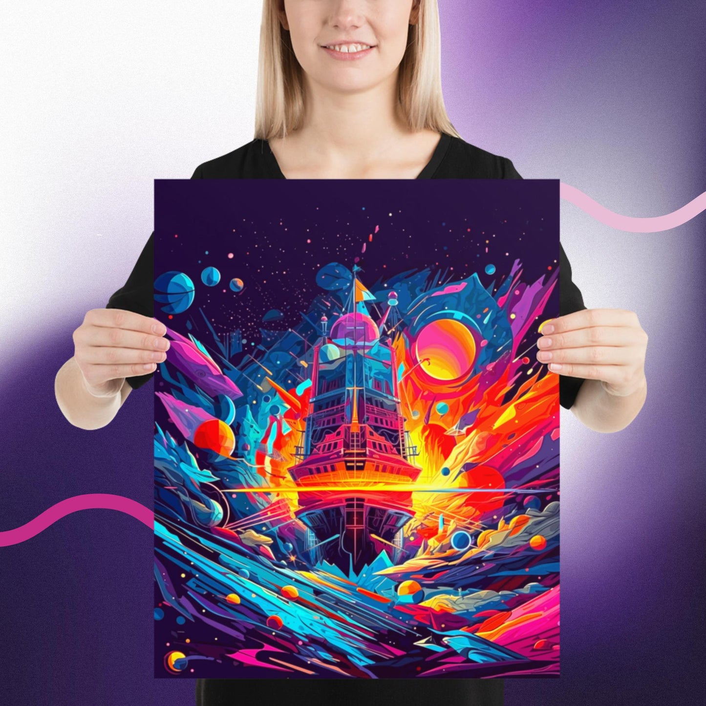 Pioneers of the Cubist Cosmos - Photo paper poster - BBairt