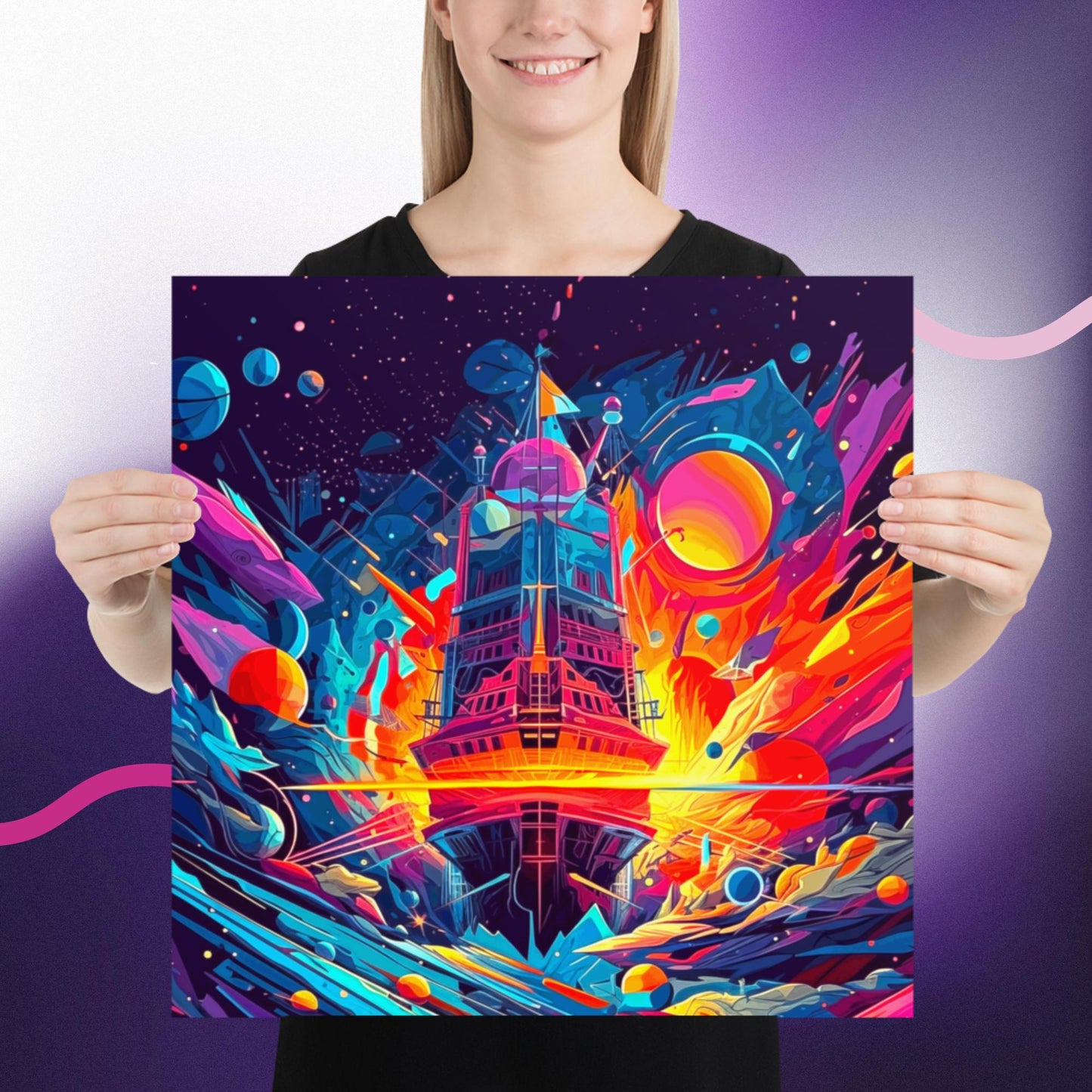 Pioneers of the Cubist Cosmos - Photo paper poster - BBairt