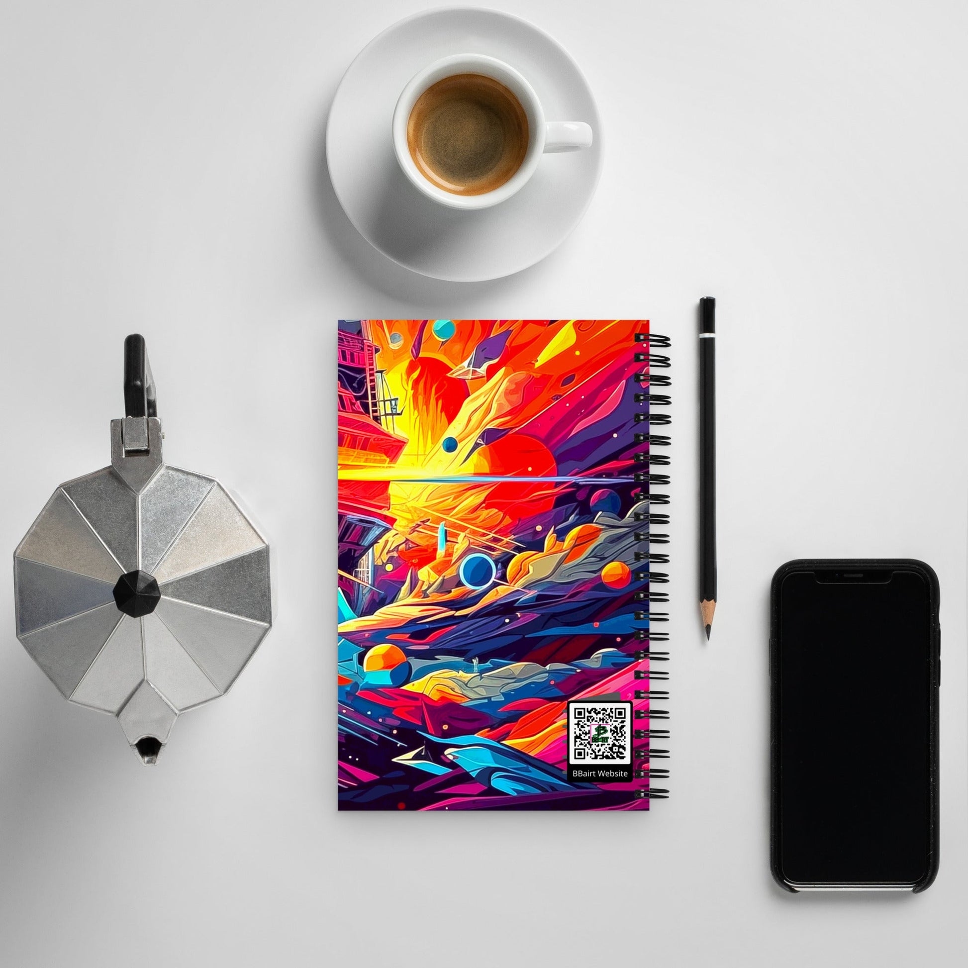 Pioneers of the Cubist Cosmos - Spiral notebook - BBairt